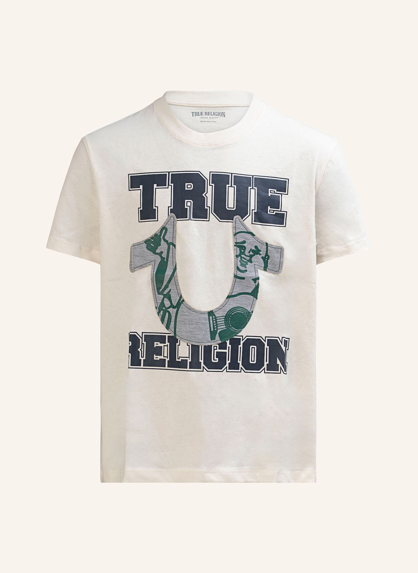 TRUE RELIGION T-Shirt HORSESHOE: WEISS