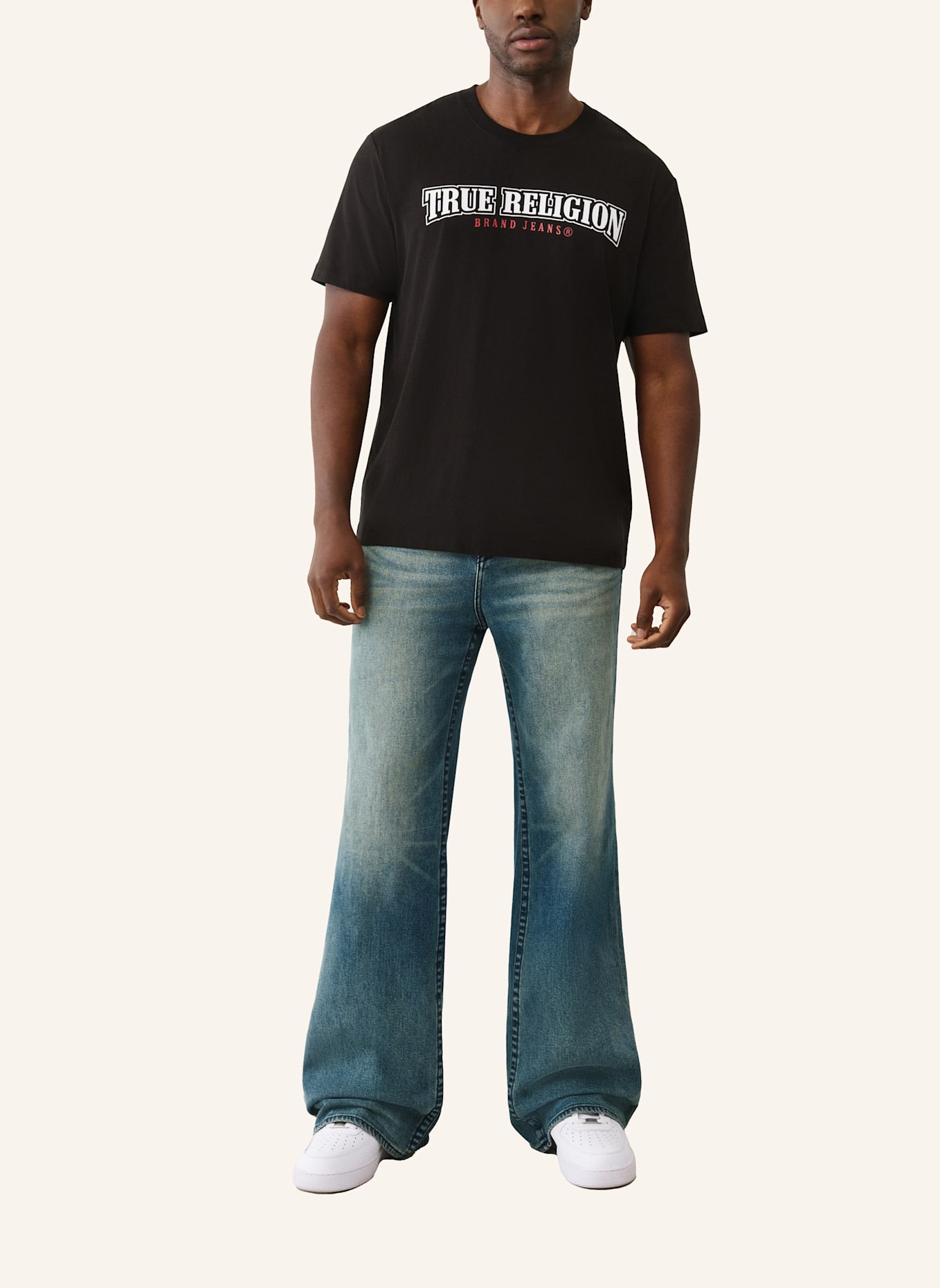 TRUE RELIGION T-Shirt BUDDHA: SCHWARZ