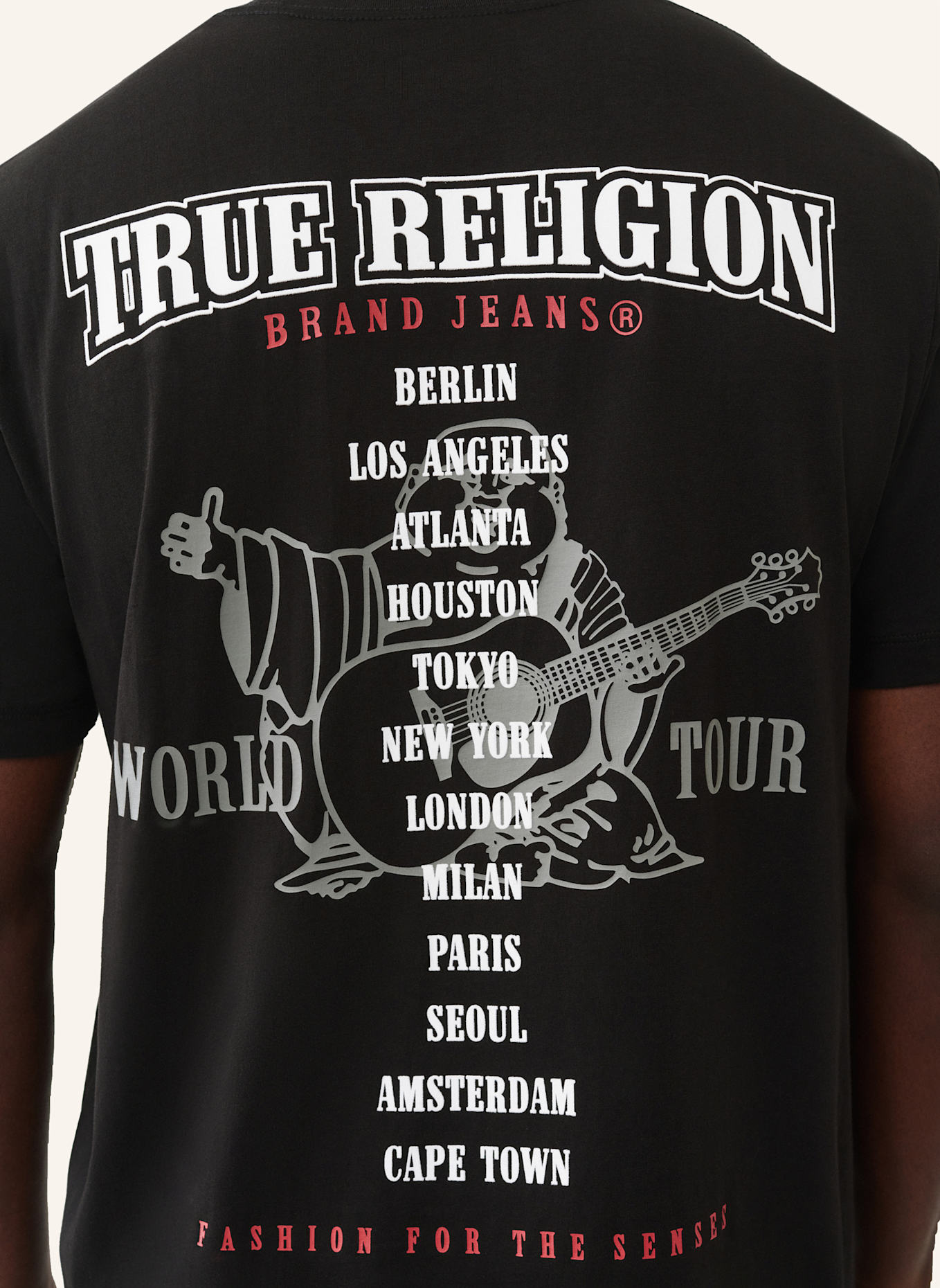 TRUE RELIGION T-Shirt BUDDHA: SCHWARZ
