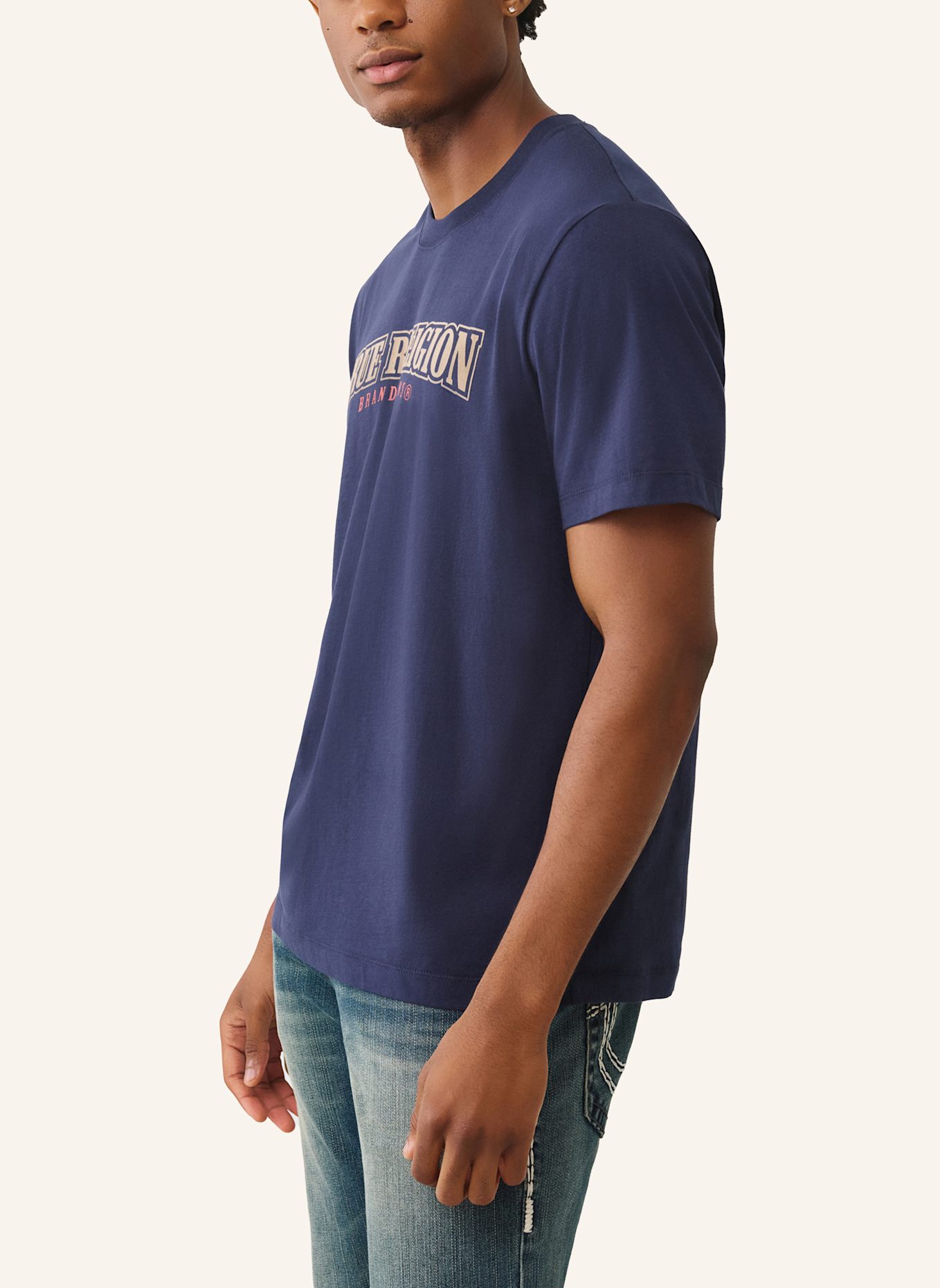 TRUE RELIGION T-Shirt BUDDHA: DUNKELBLAU