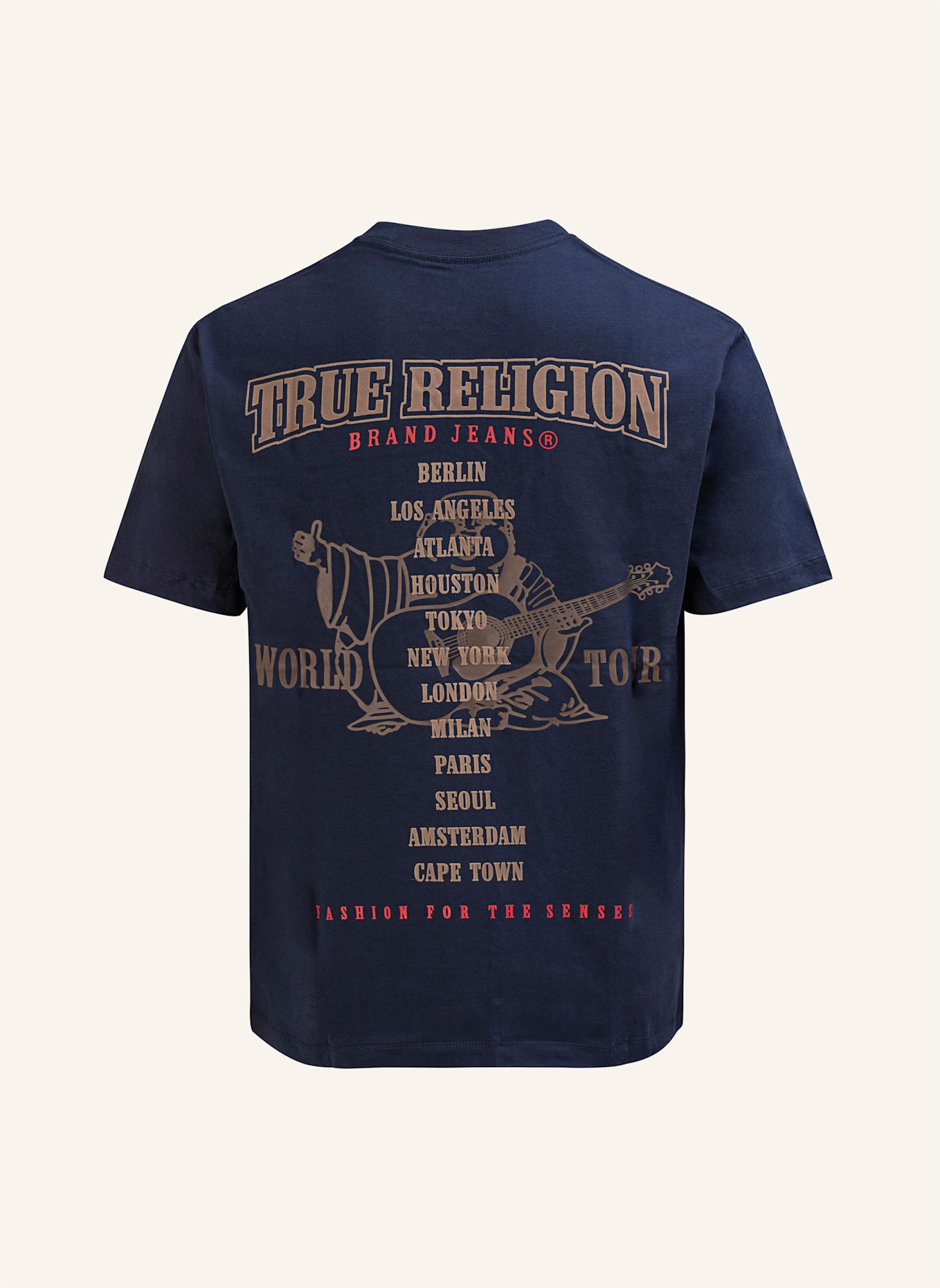 TRUE RELIGION T-Shirt BUDDHA: DUNKELBLAU