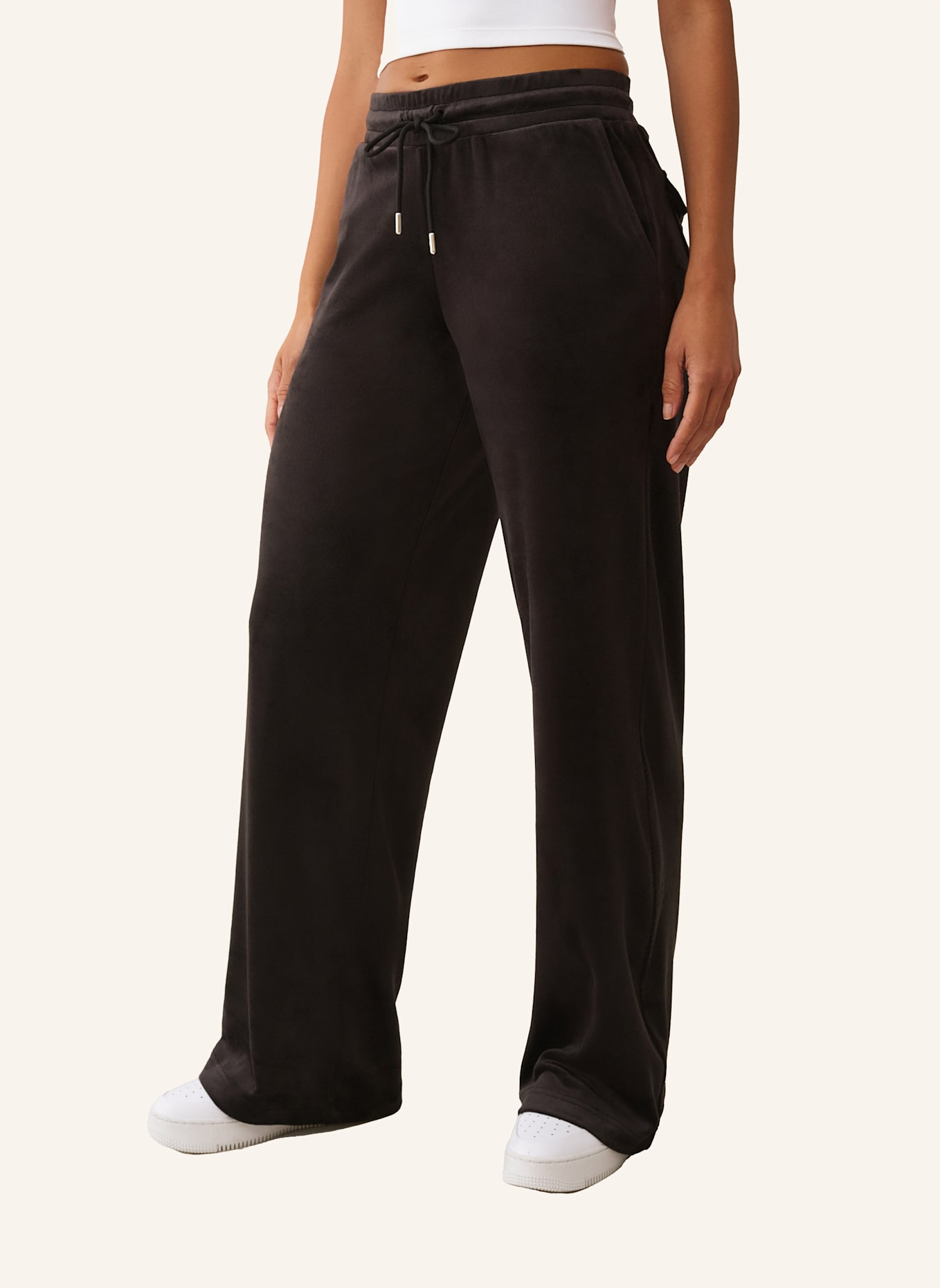 TRUE RELIGION Sweatpant VELOUR CRYSTAL: SCHWARZ