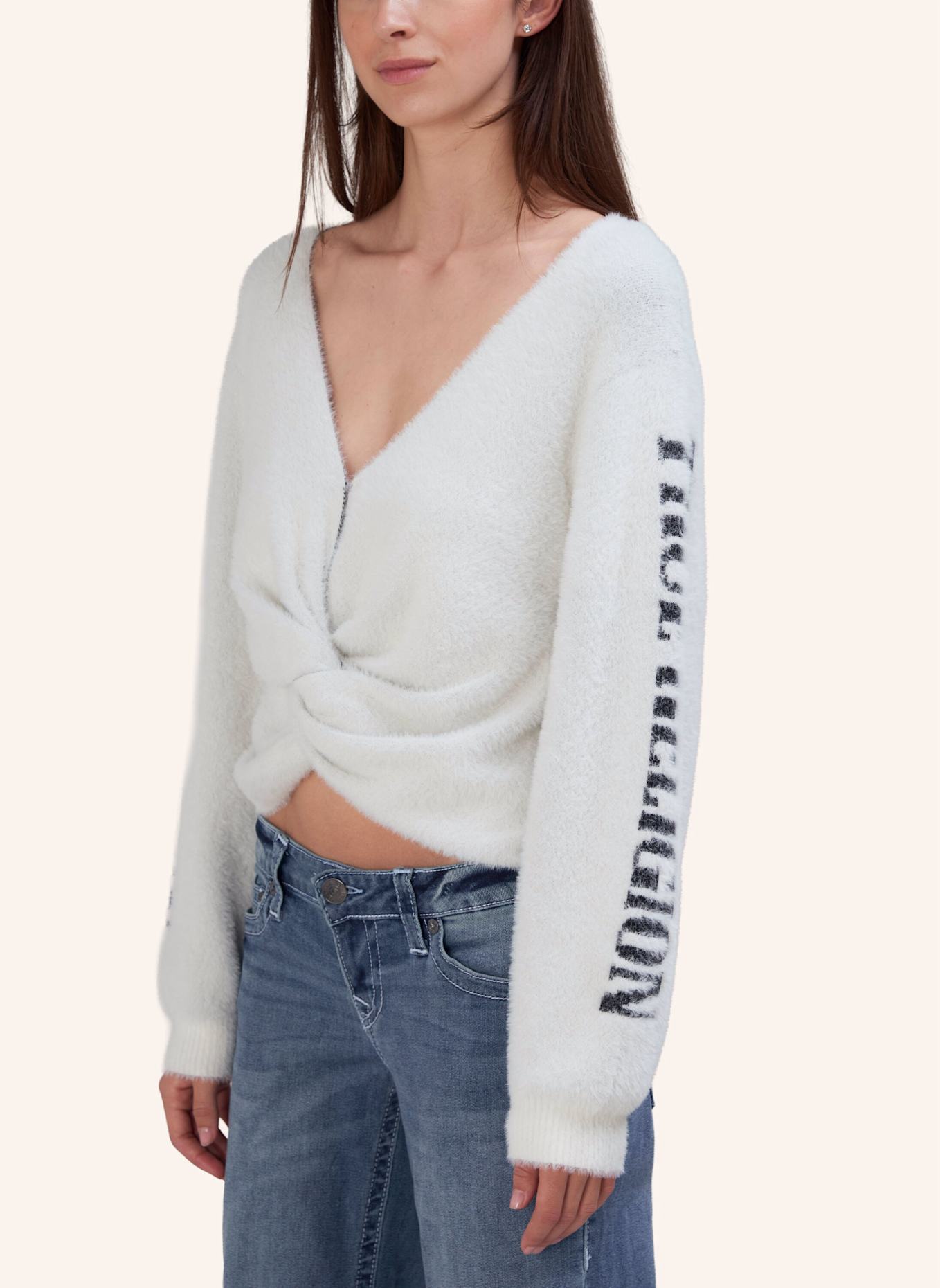 TRUE RELIGION Sweater: WEISS