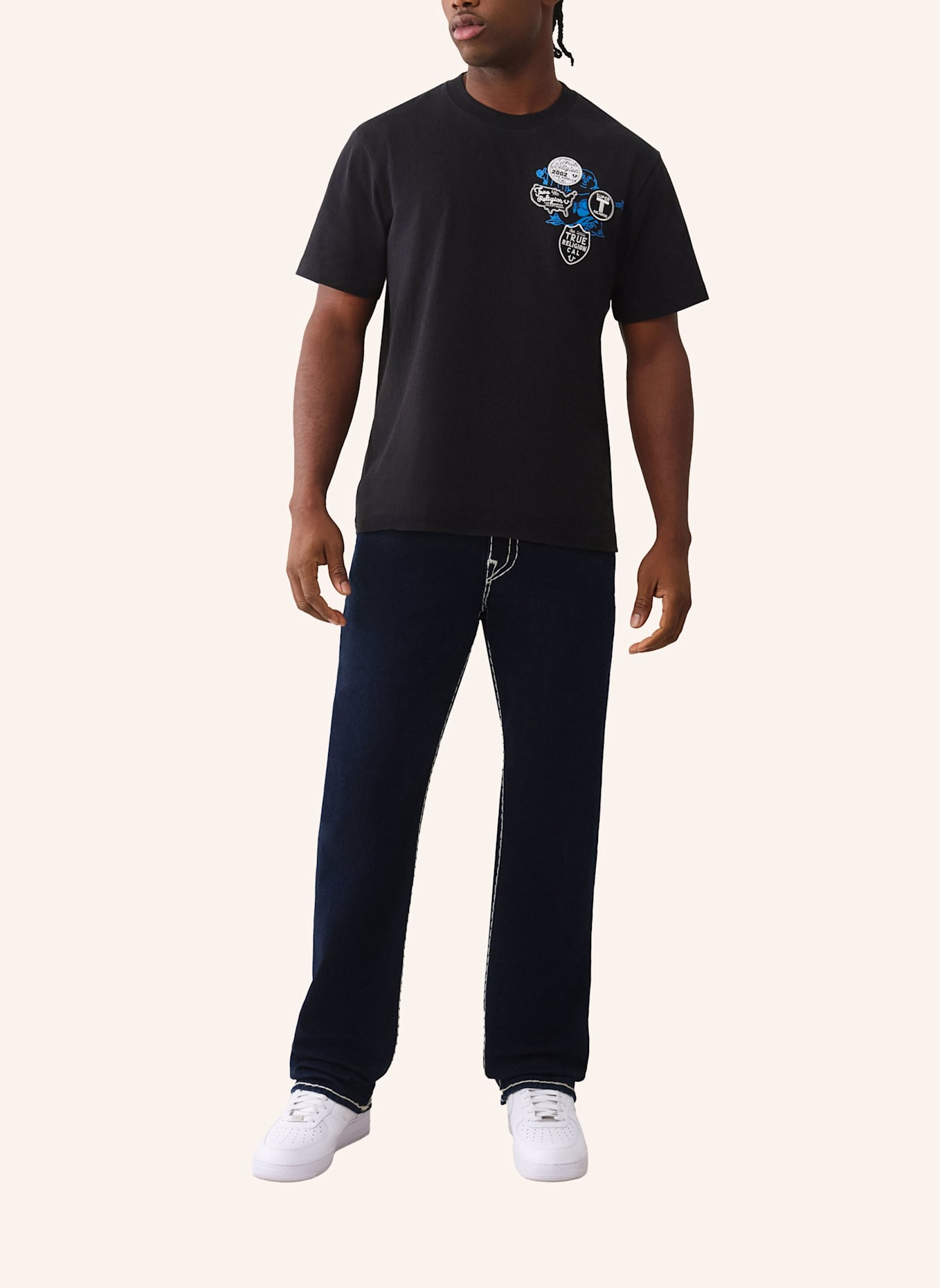 TRUE RELIGION T-Shirt UNIVERSITY: SCHWARZ