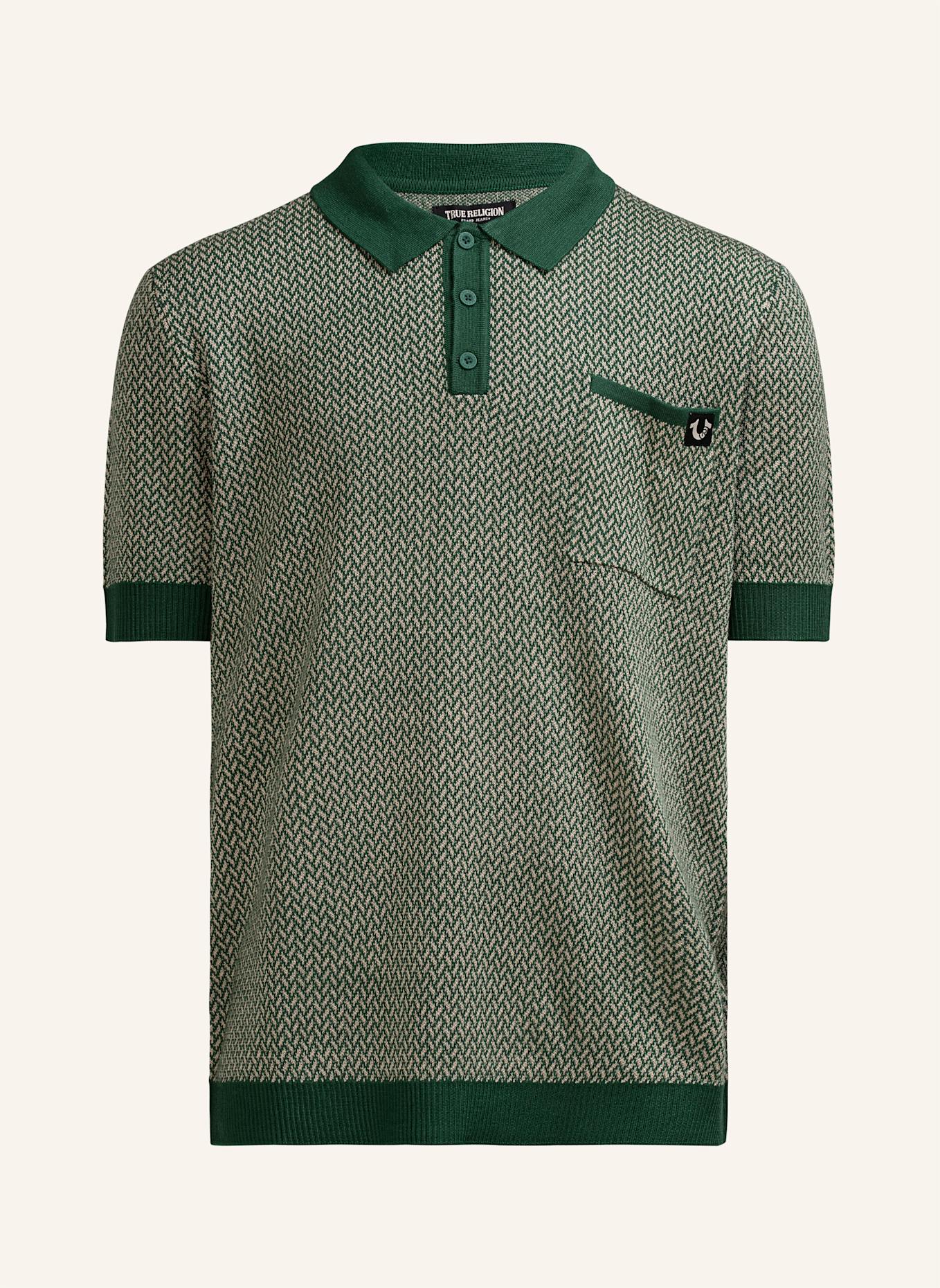 TRUE RELIGION Poloshirt KNIT: GRÜN