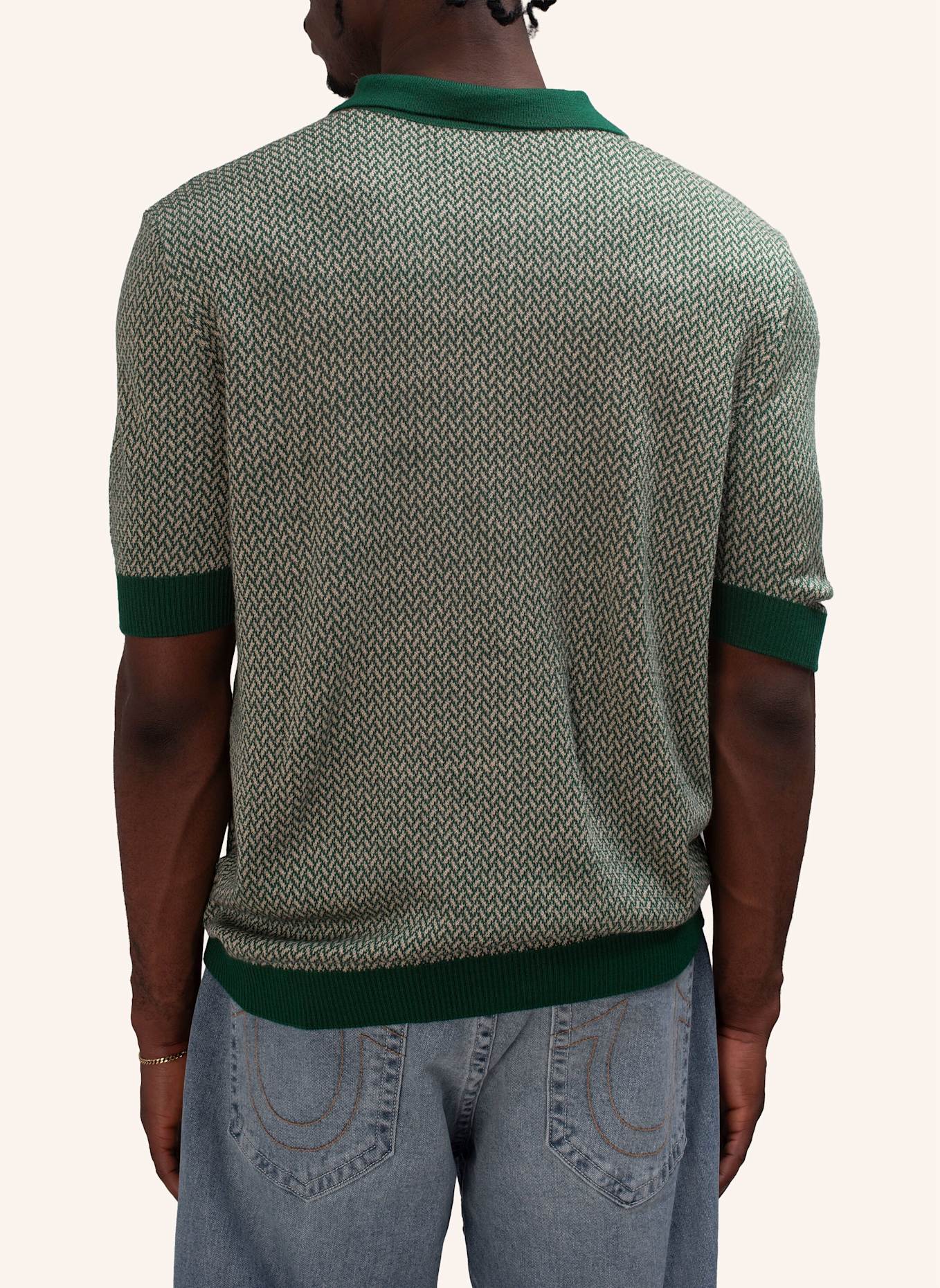 TRUE RELIGION Poloshirt KNIT: GRÜN