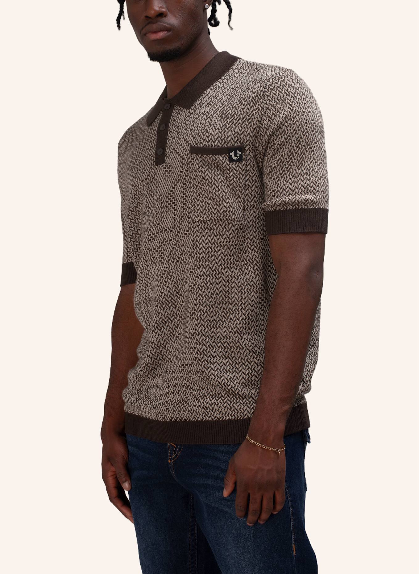 TRUE RELIGION Poloshirt KNIT: BRAUN