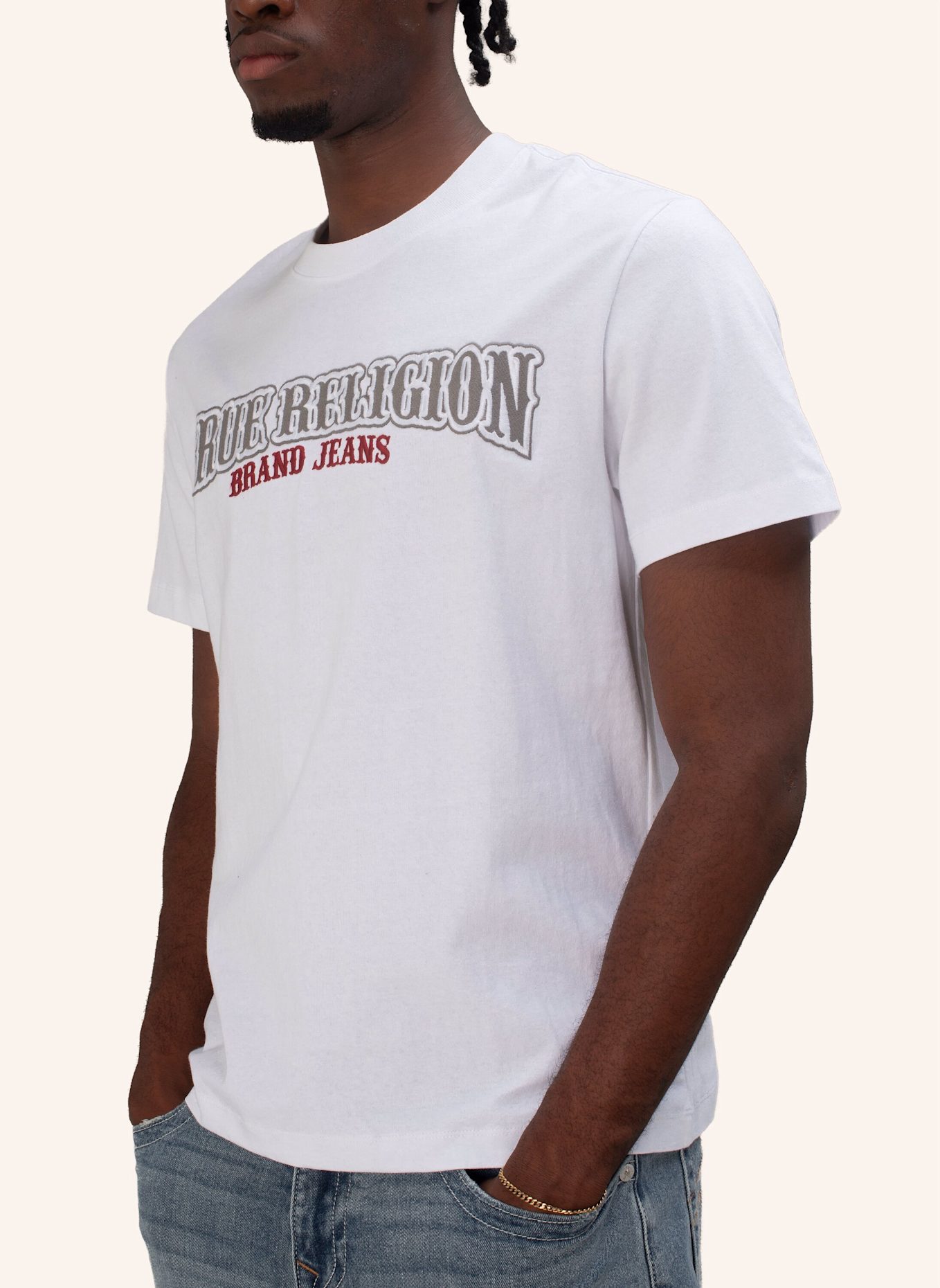 TRUE RELIGION T-Shirt: WEISS