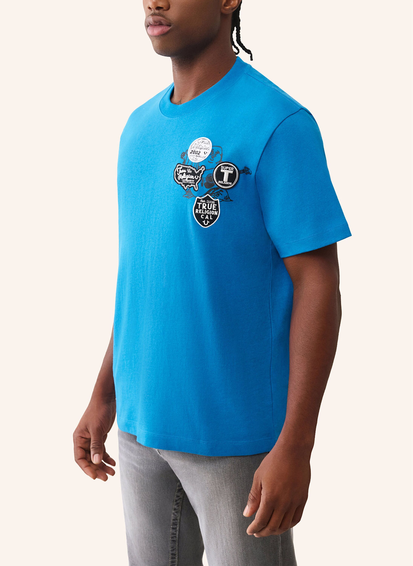 TRUE RELIGION T-Shirt UNIVERSITY: BLAU
