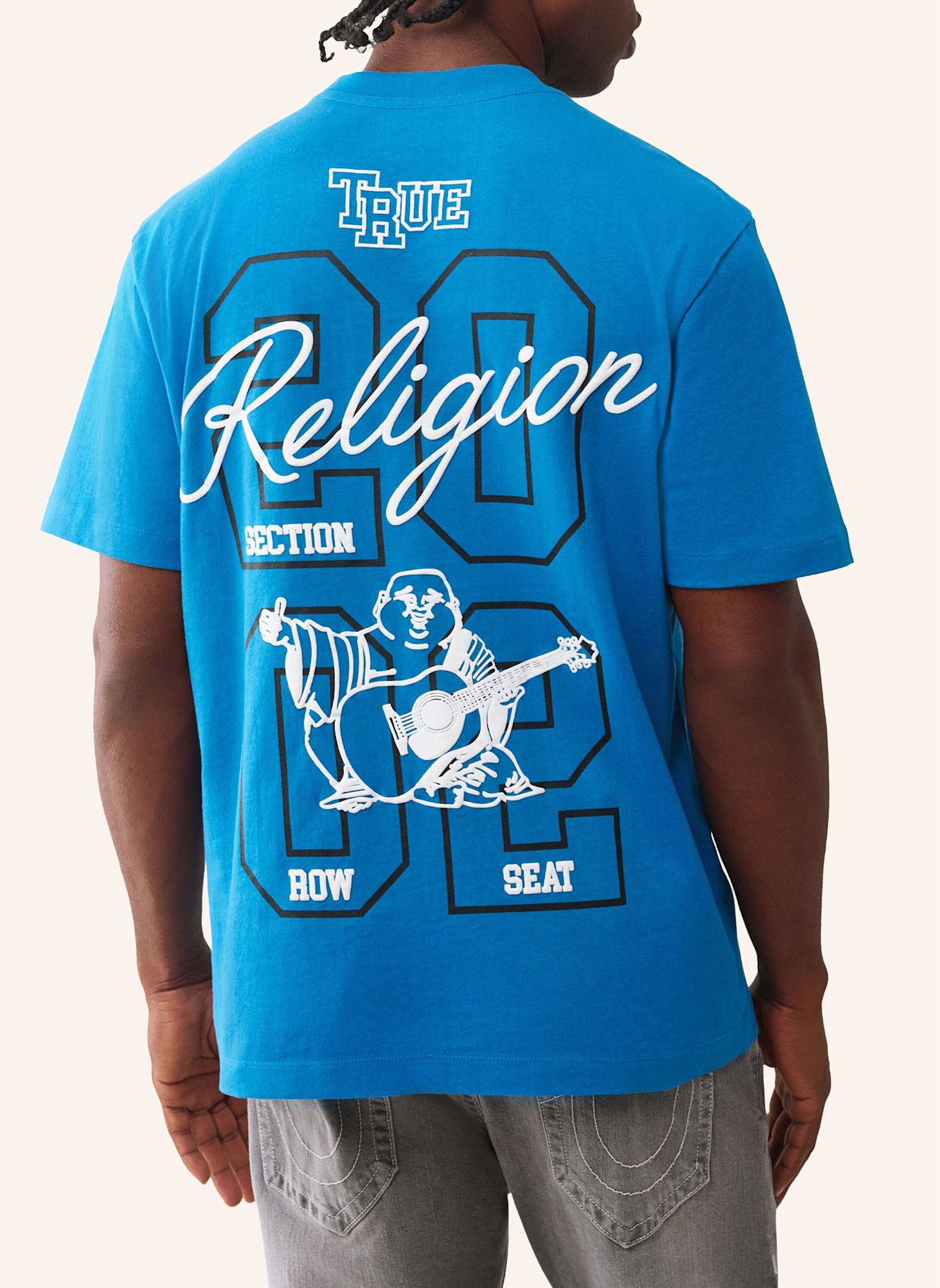 TRUE RELIGION T-Shirt UNIVERSITY: BLAU