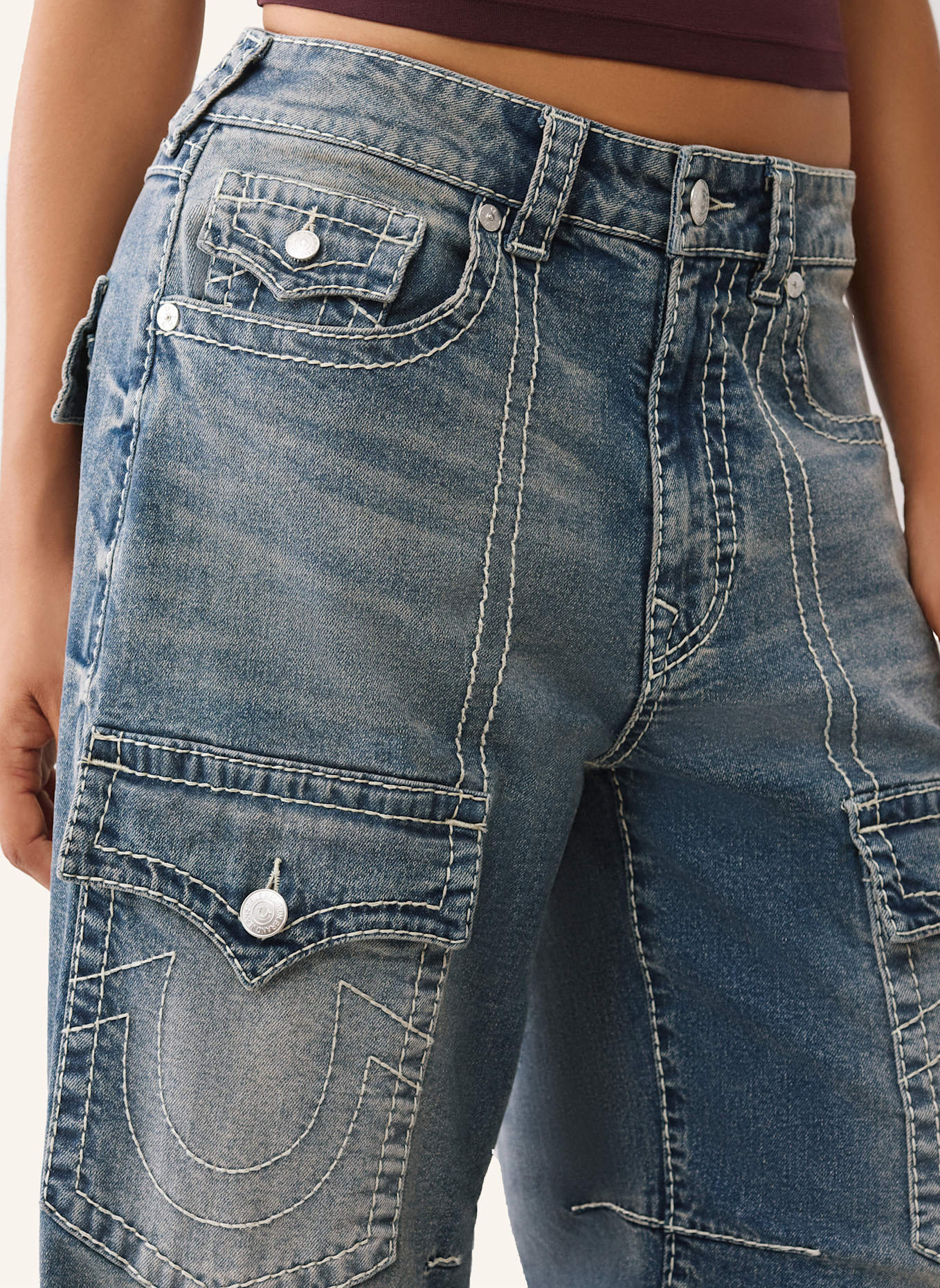 TRUE RELIGION Jeans BAILEY Barrel: BLAU