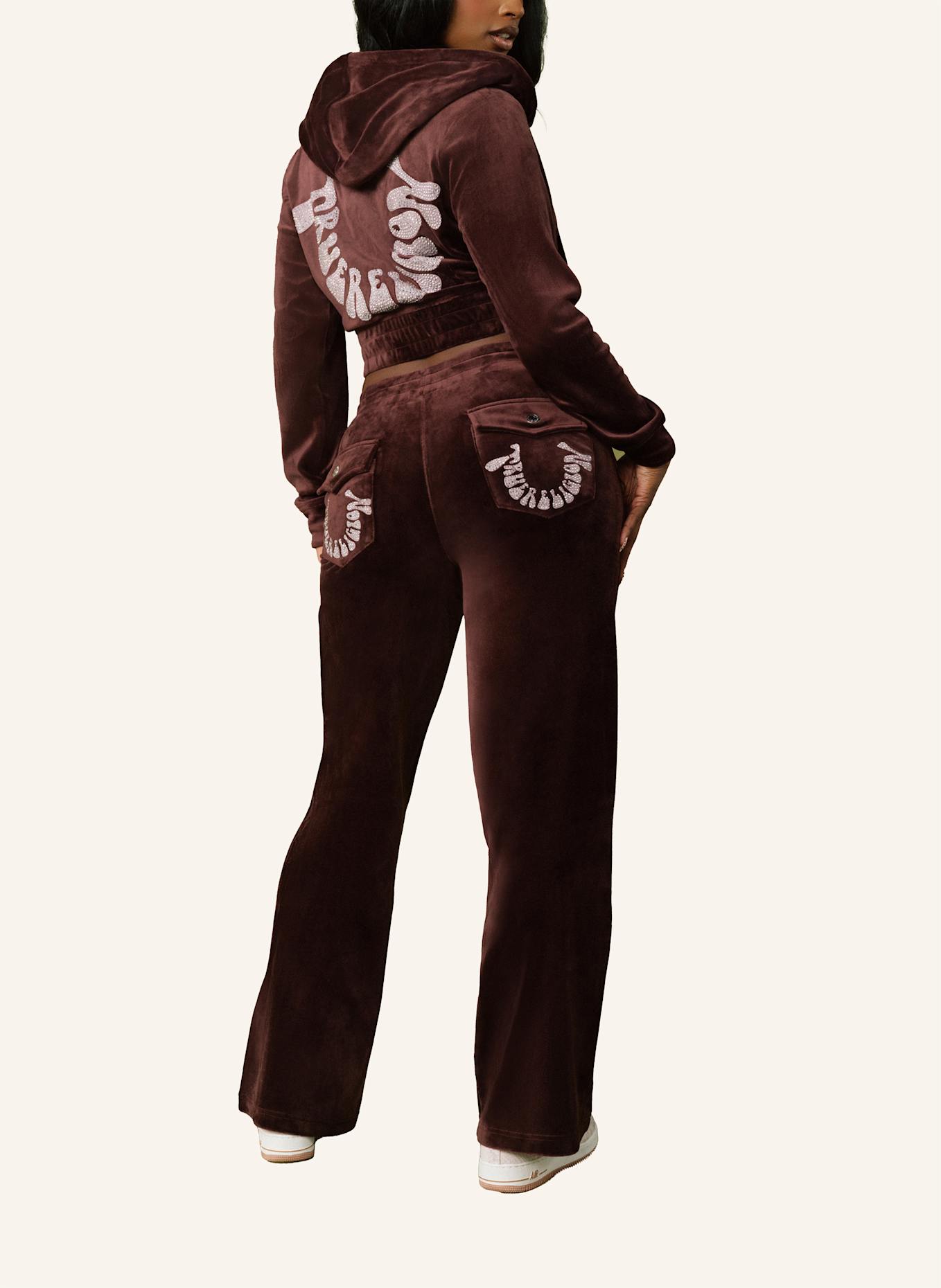 TRUE RELIGION Sweatpant VELOUR CRYSTAL: BRAUN