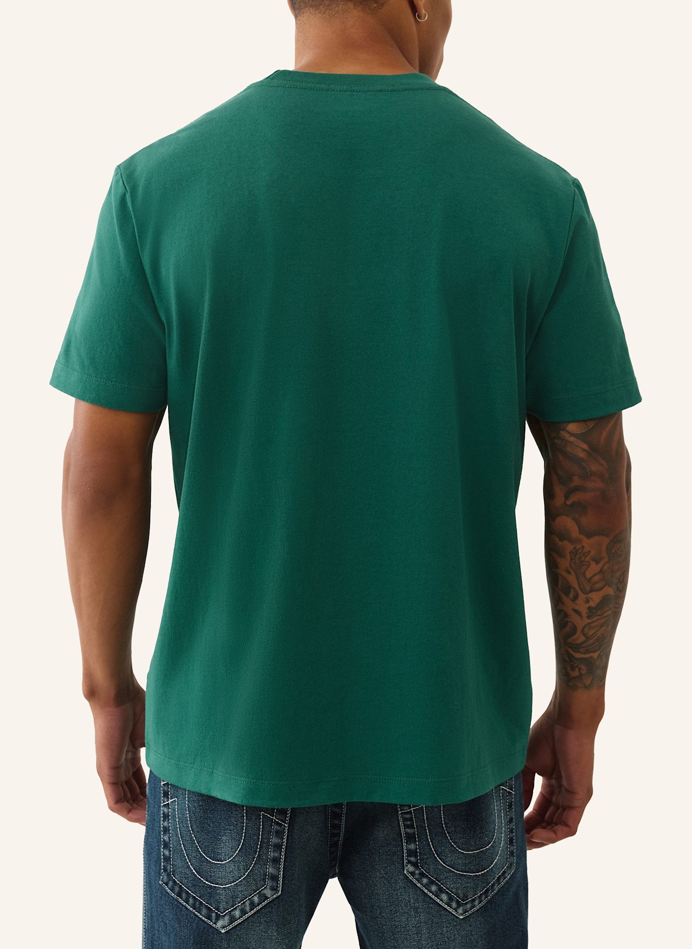 TRUE RELIGION T-Shirt HORSESHOE: GRÜN