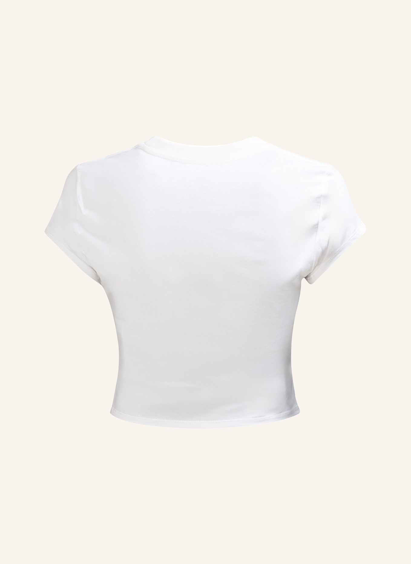 TRUE RELIGION T-Shirt Cropped: WEISS