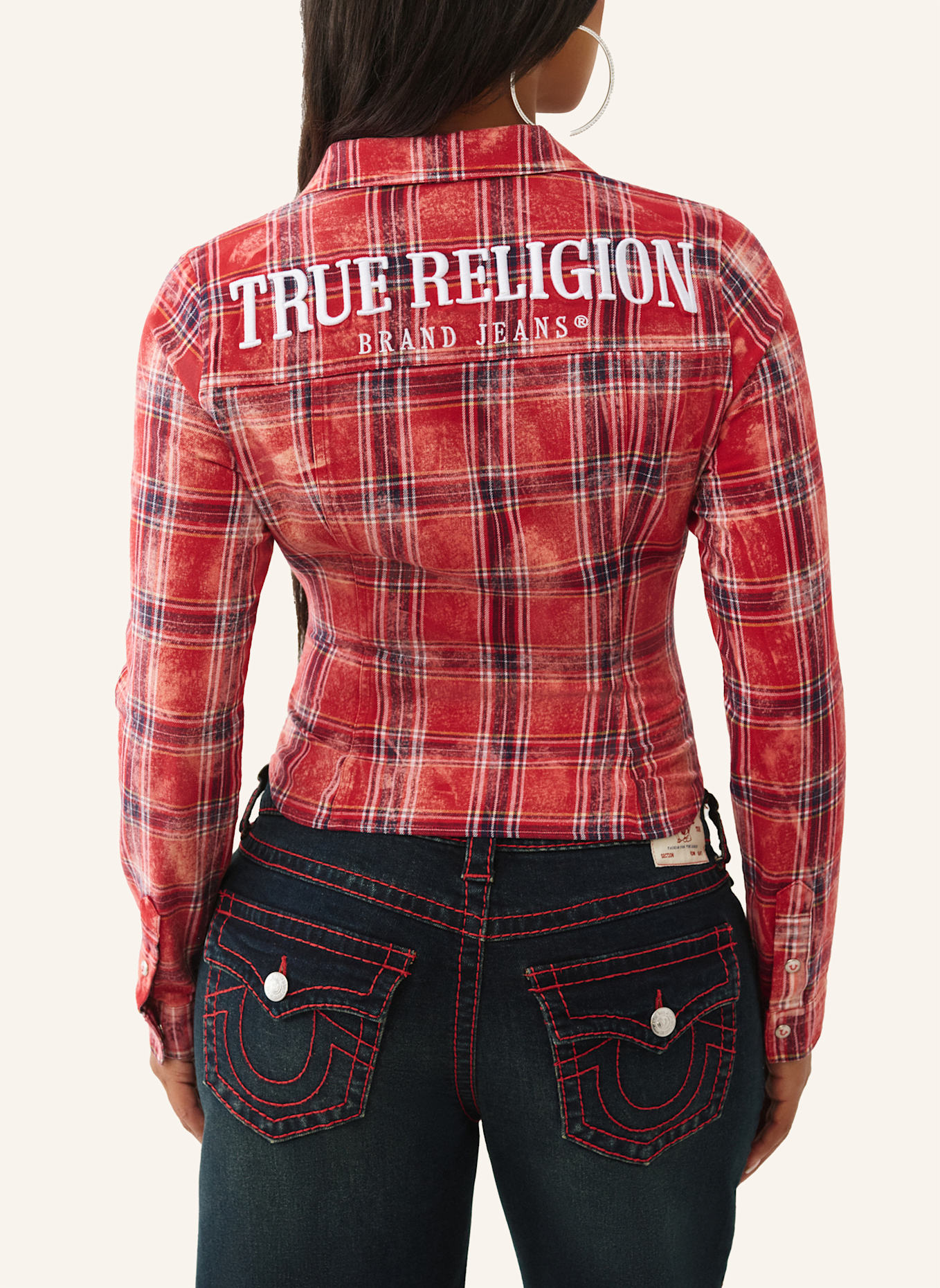 TRUE RELIGION Karohemd: ROT