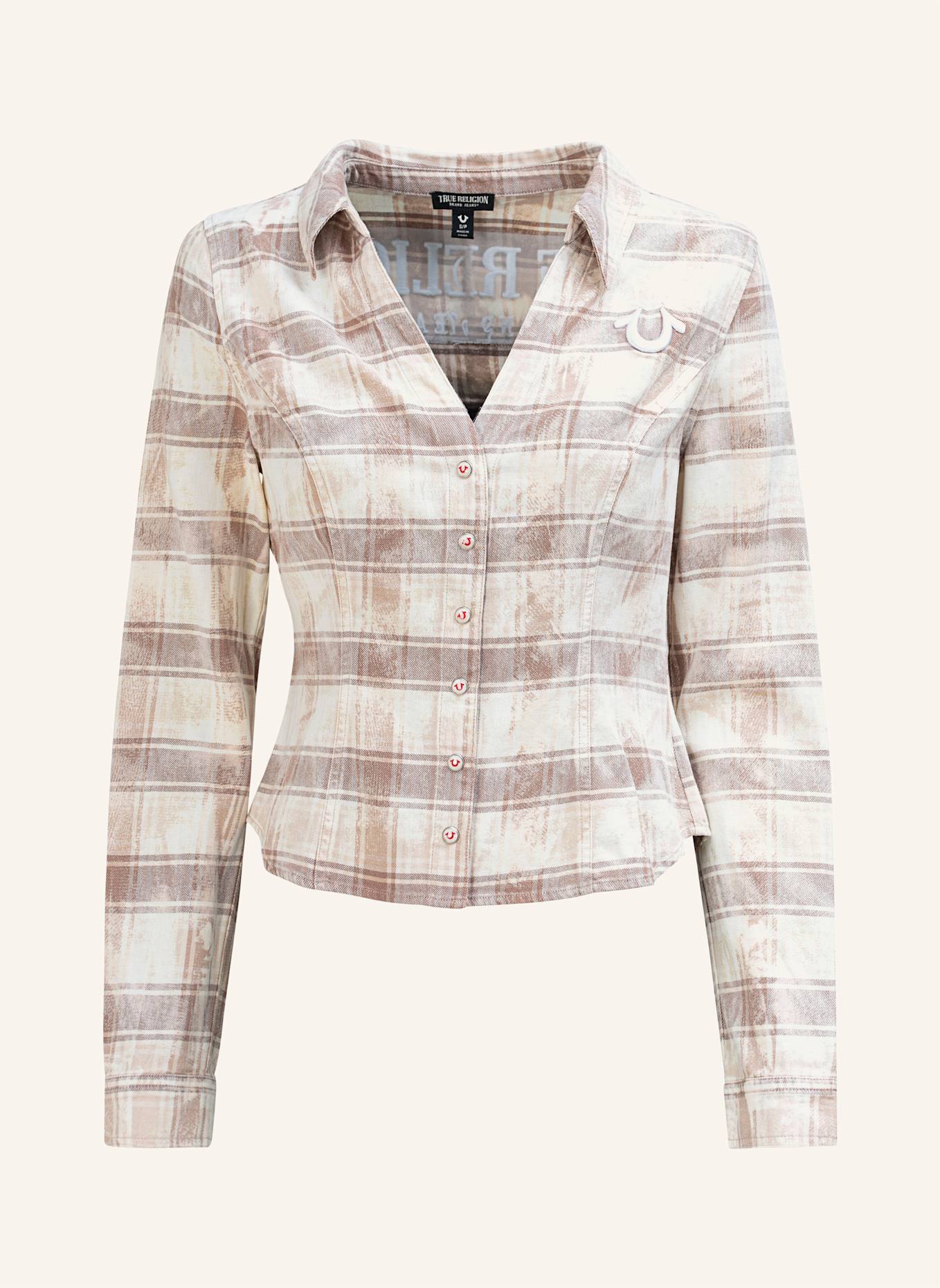 TRUE RELIGION Karohemd: BRAUN/ BEIGE