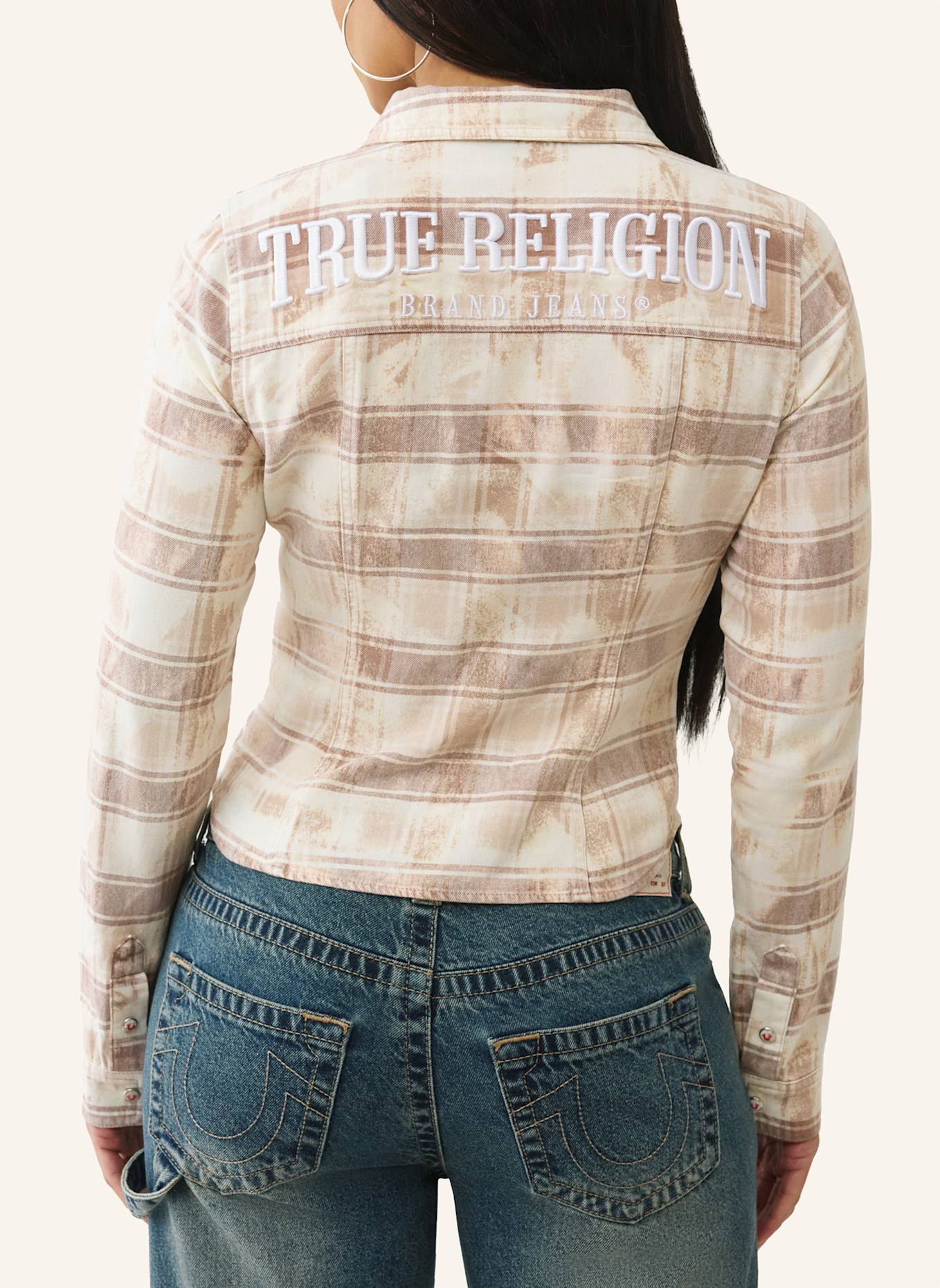 TRUE RELIGION Karohemd: BRAUN/ BEIGE