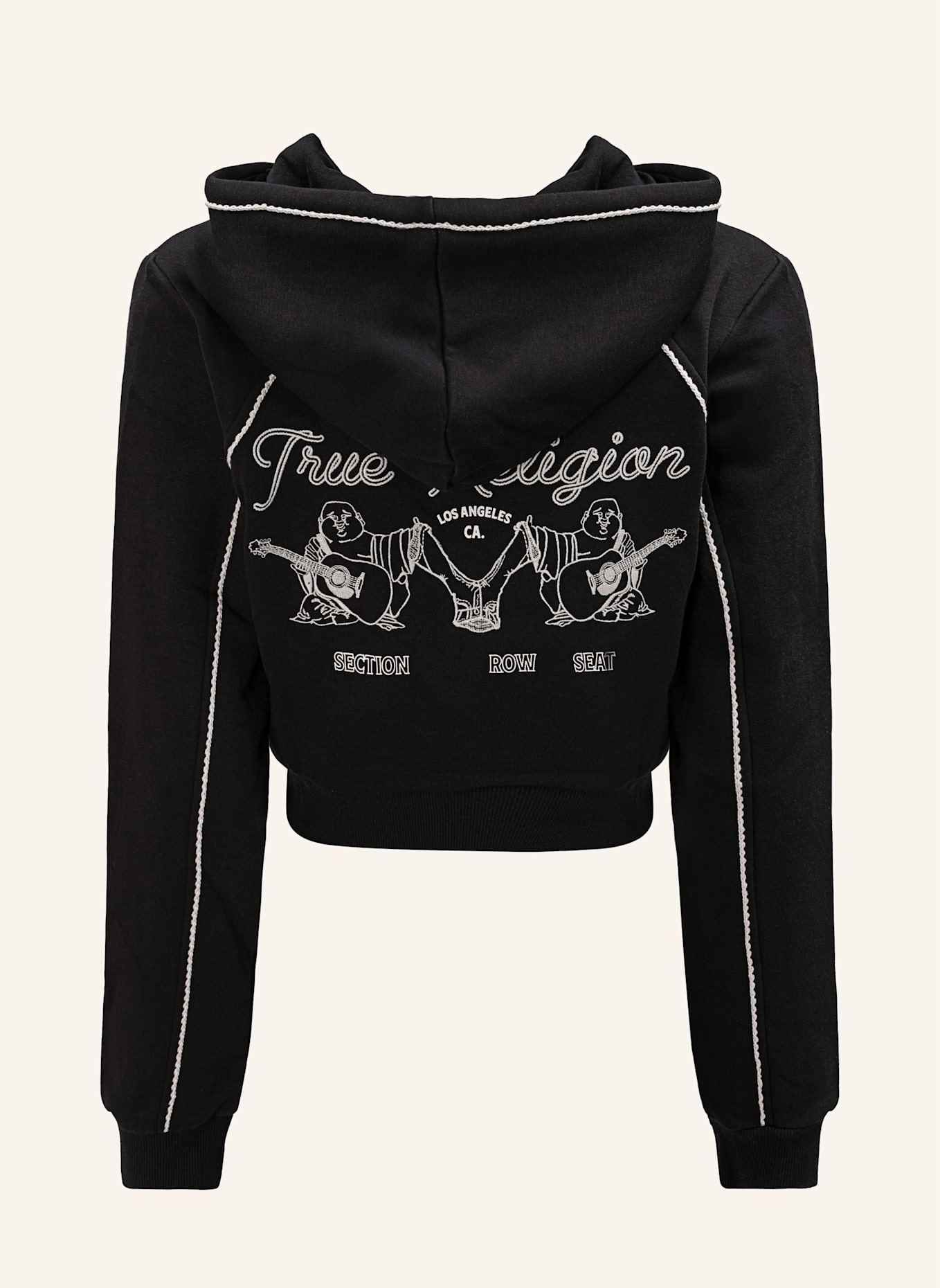 TRUE RELIGION Hoodie: SCHWARZ