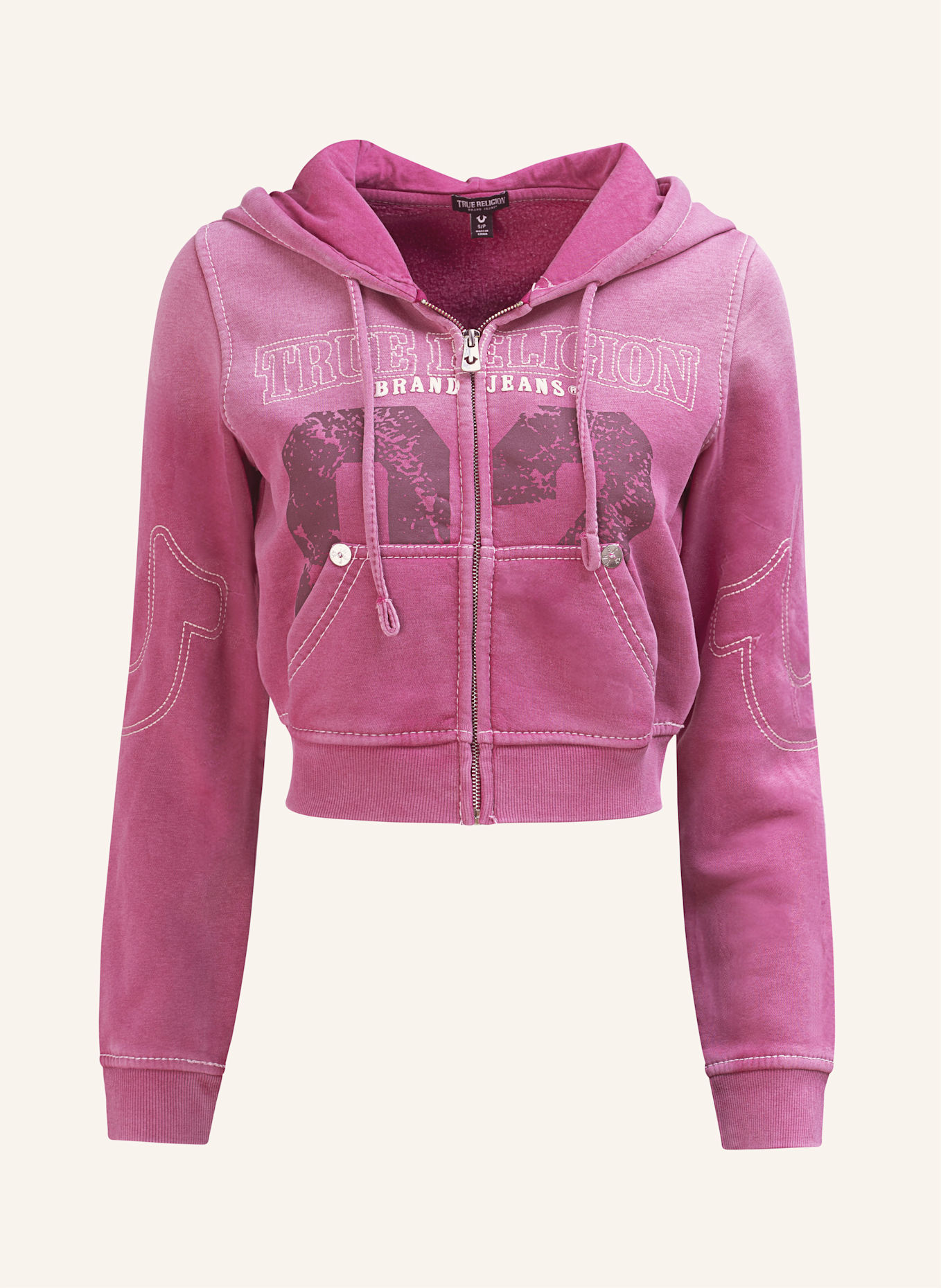 TRUE RELIGION Hoddie BIG T: PINK
