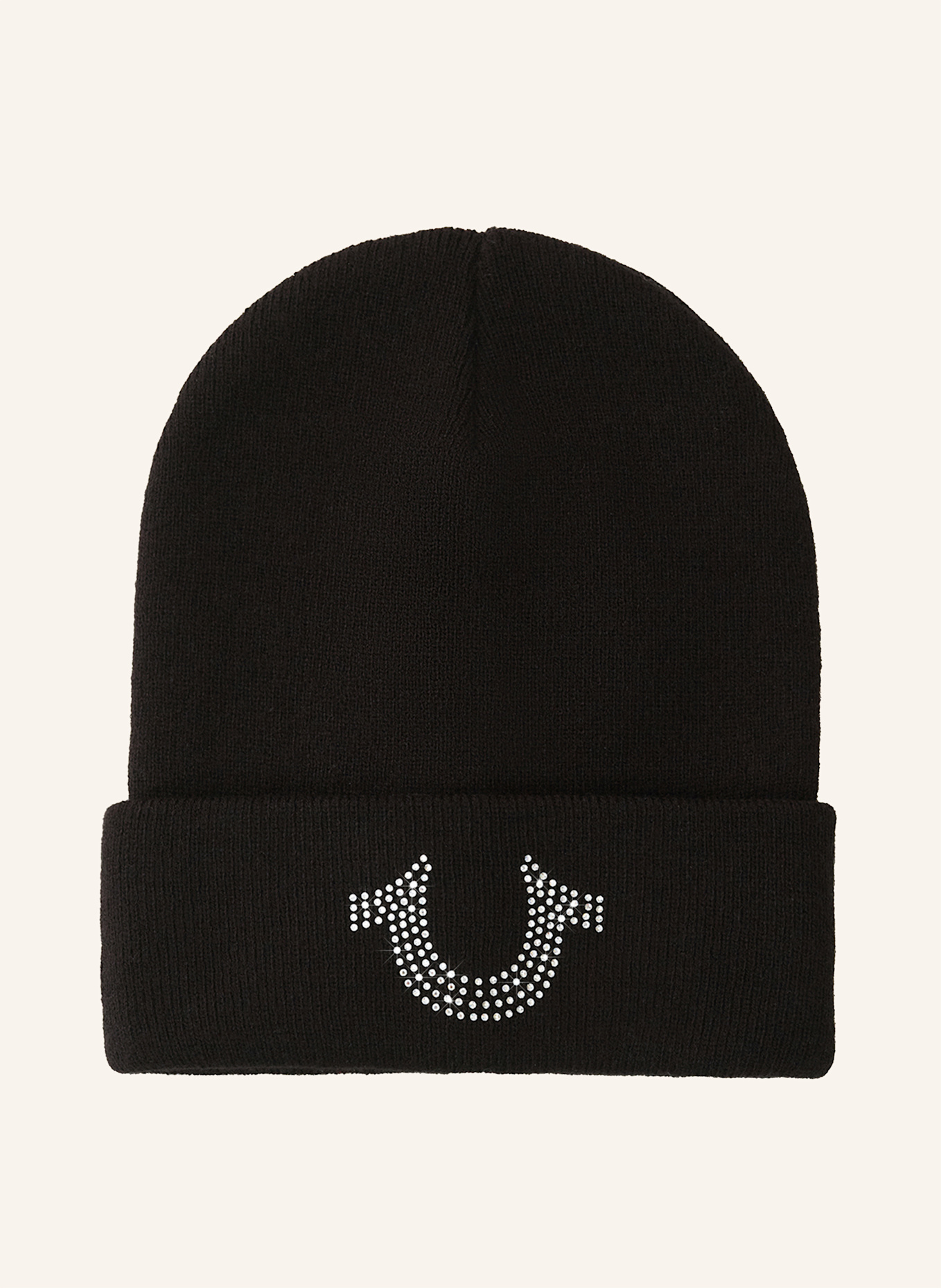 TRUE RELIGION Beanie CRYSTAL: SCHWARZ