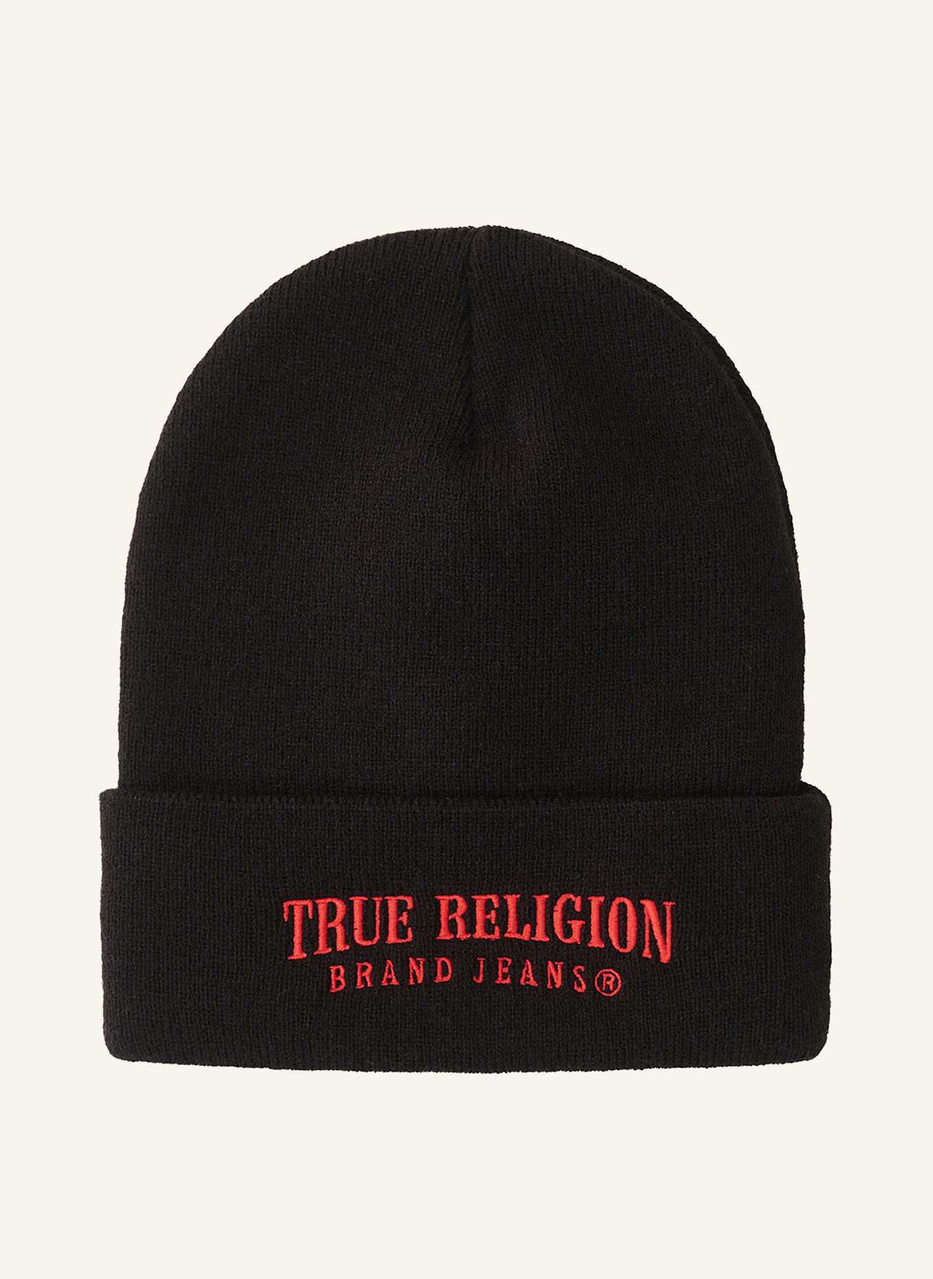 TRUE RELIGION Beanie: SCHWARZ