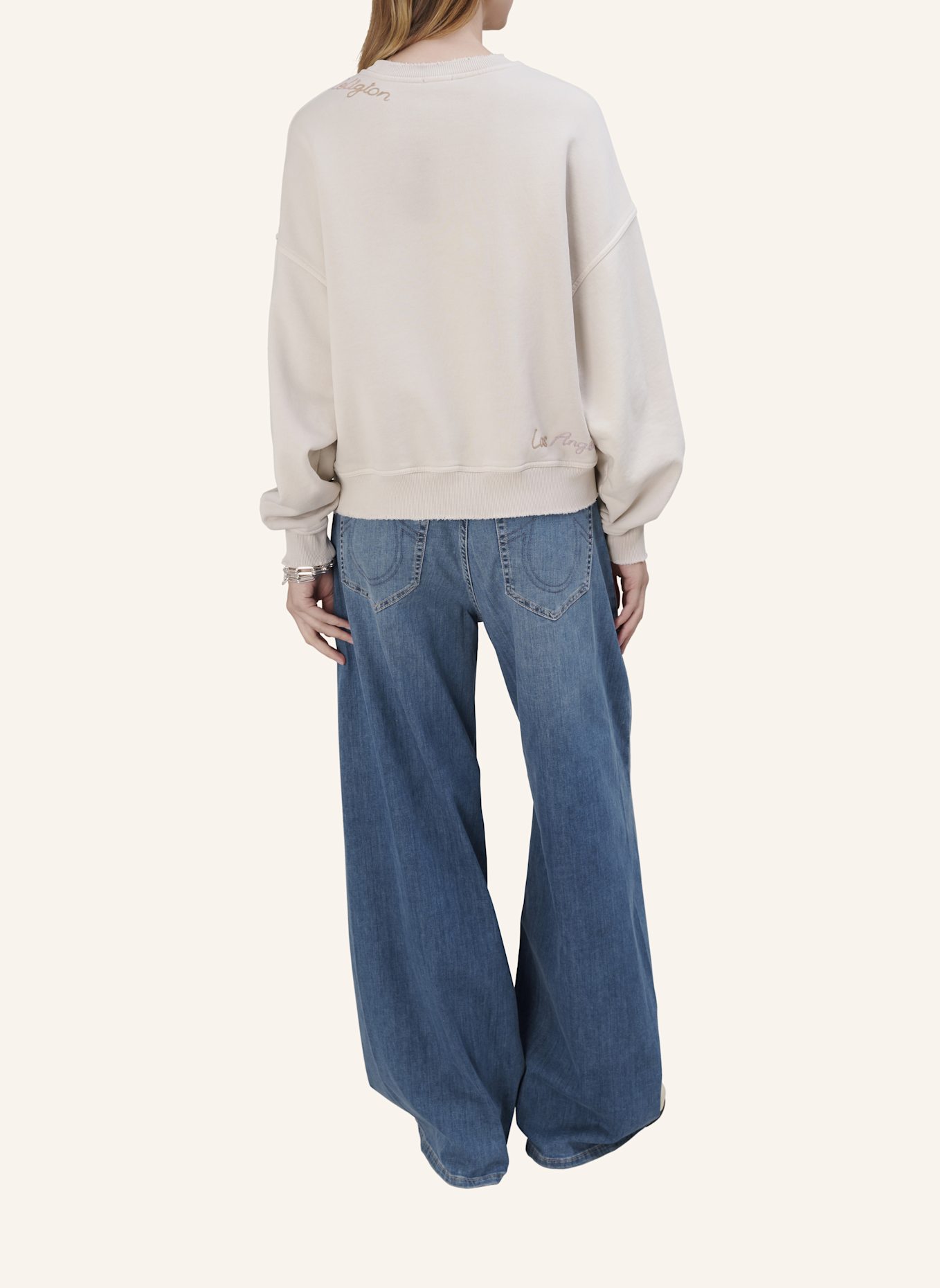 TRUE RELIGION Sweatshirt EMBRO: BEIGE