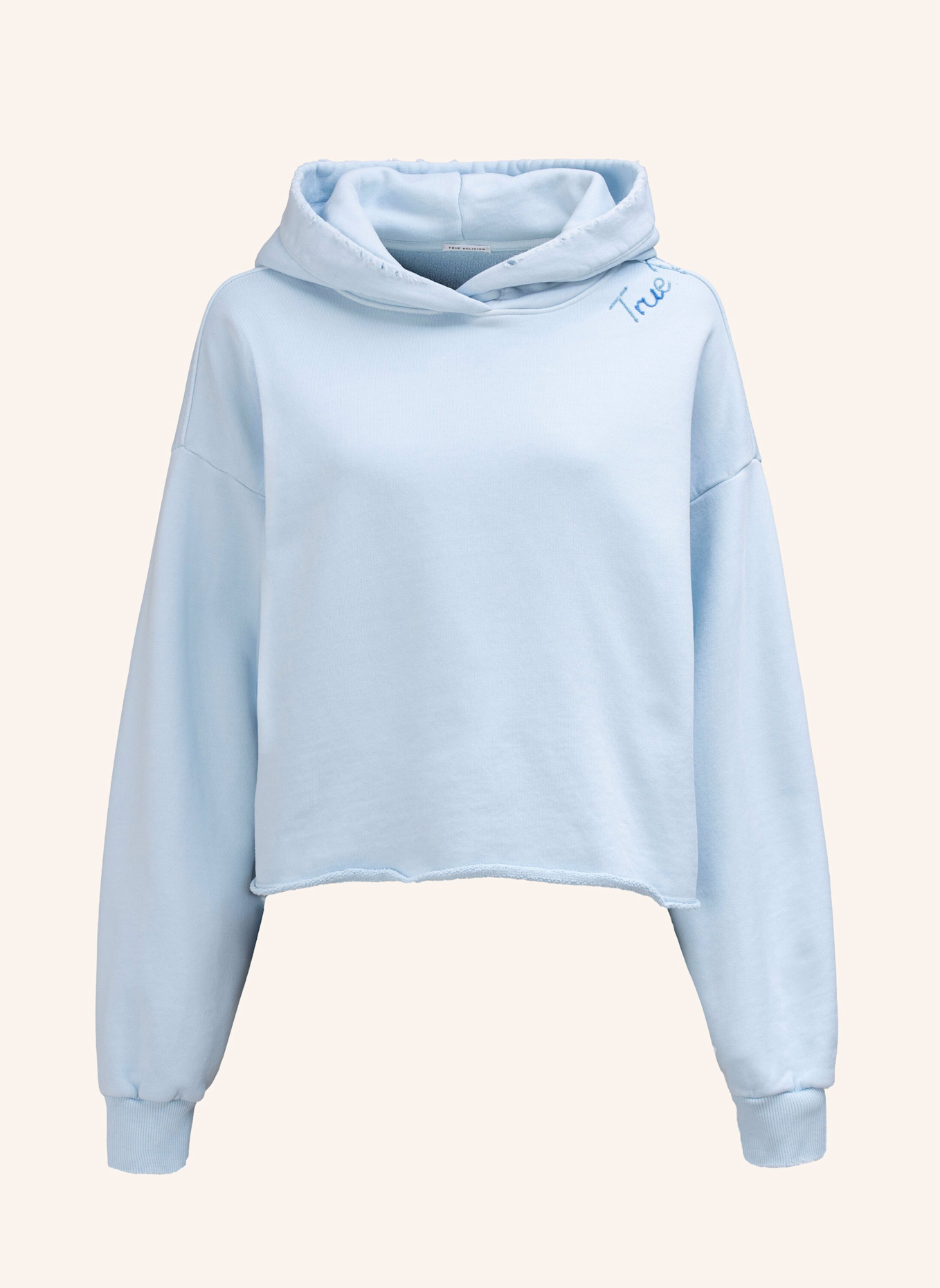 TRUE RELIGION Hoodie EMBRO: HELLBLAU