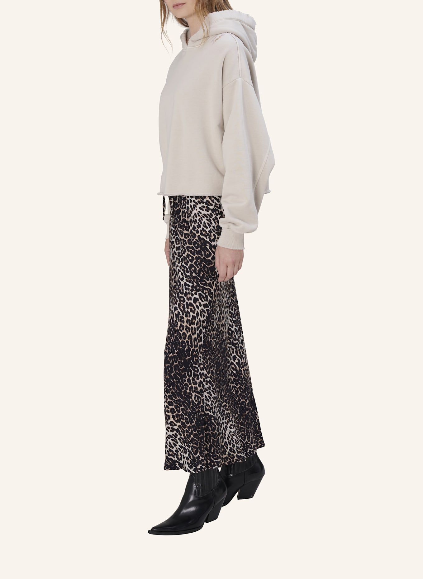 TRUE RELIGION Hoodie EMBRO: BEIGE