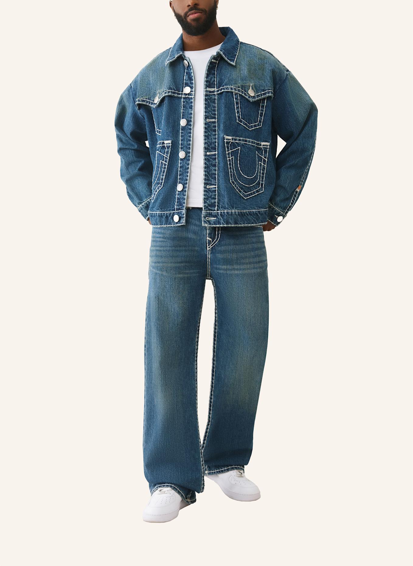 TRUE RELIGION Jeansjacke Oversized: BLAU