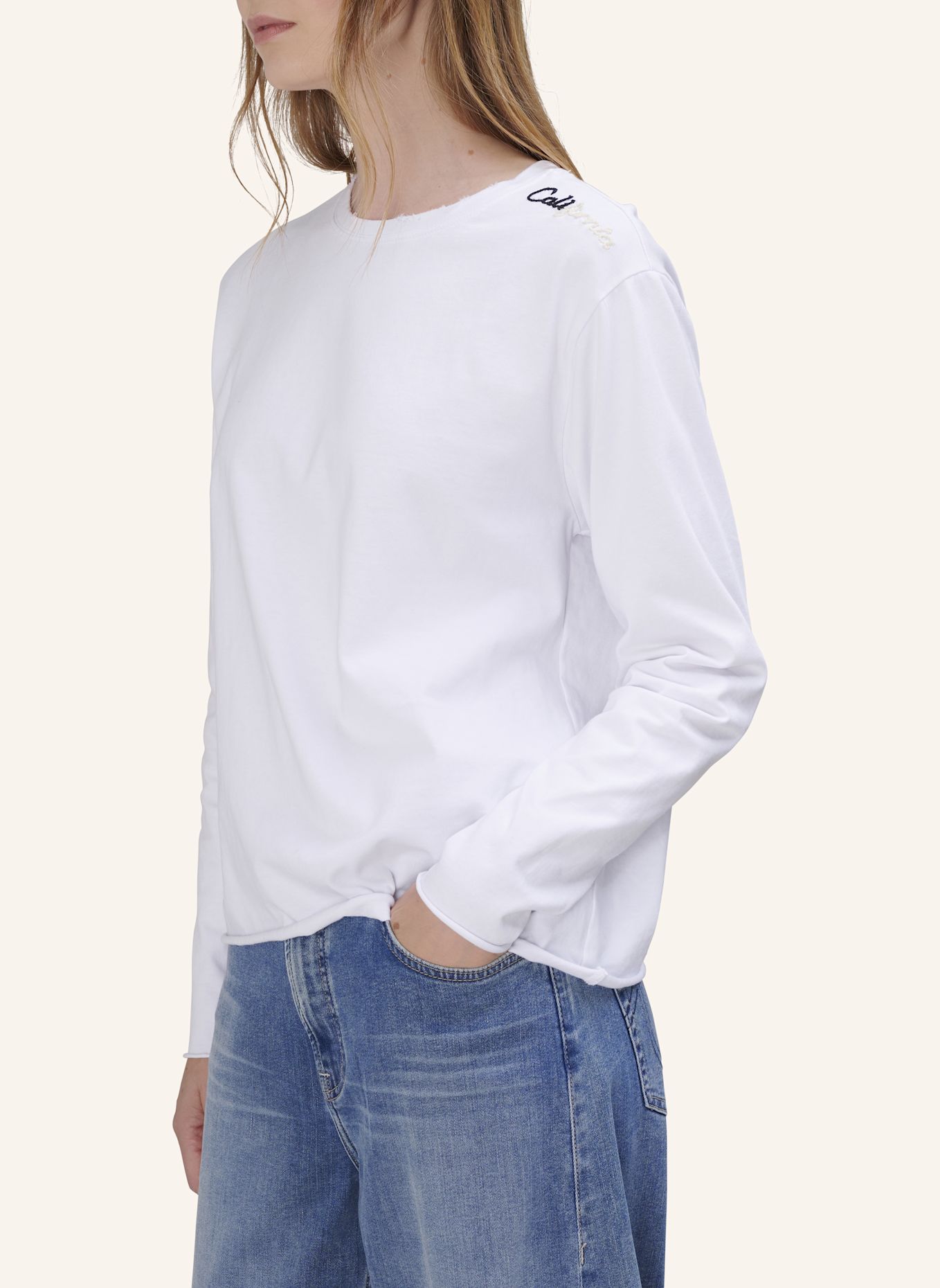 TRUE RELIGION Longsleeve EMBRO: WEISS