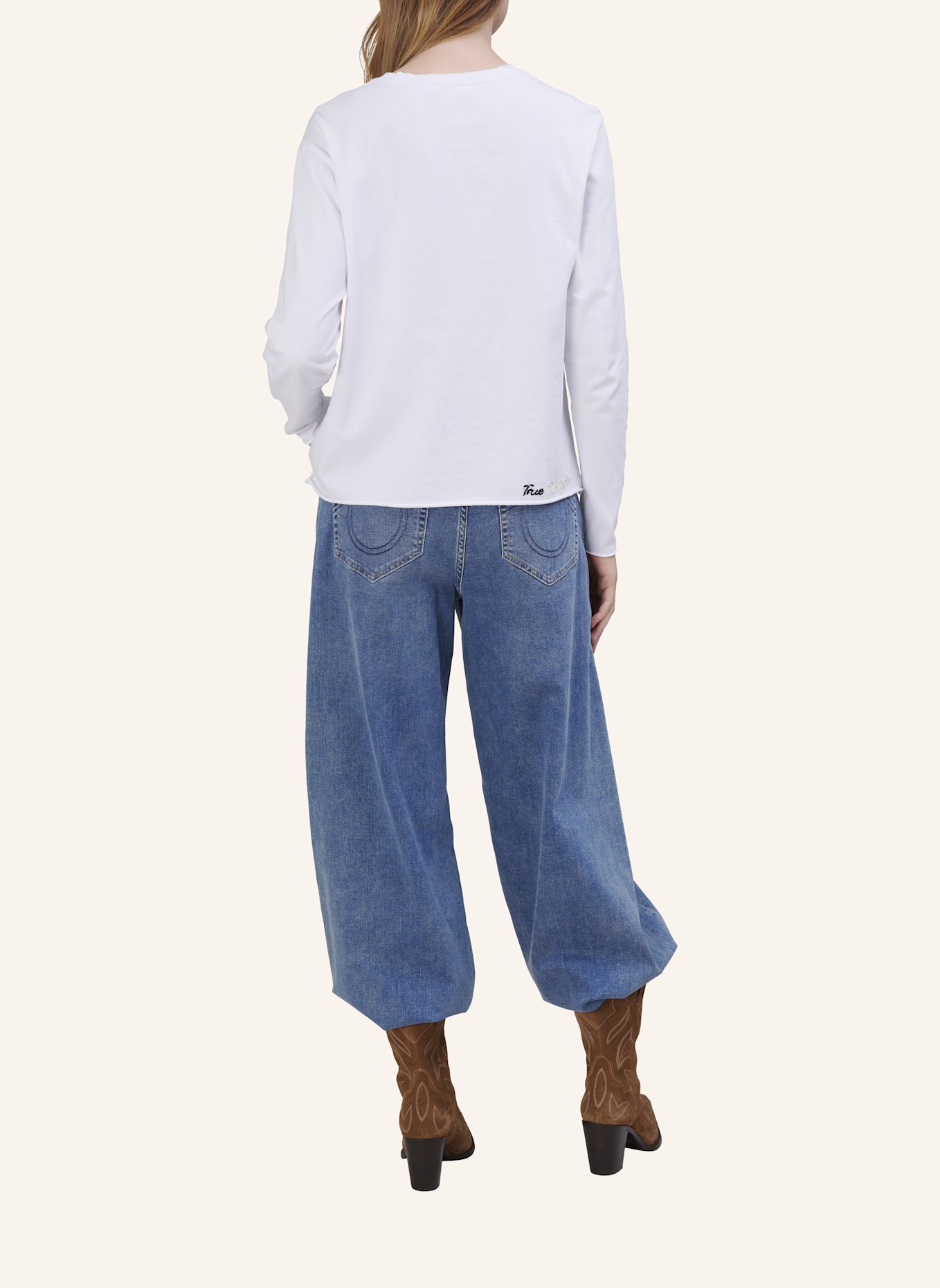 TRUE RELIGION Longsleeve EMBRO: WEISS