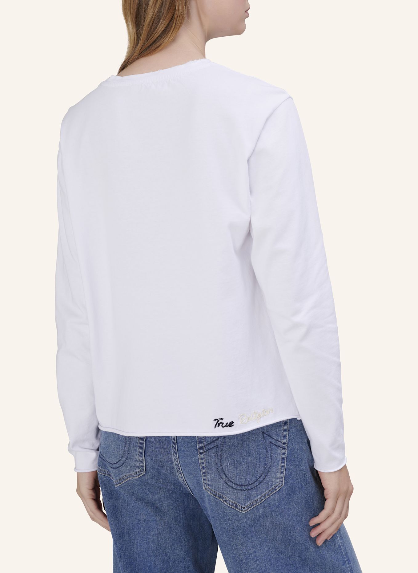 TRUE RELIGION Longsleeve EMBRO: WEISS