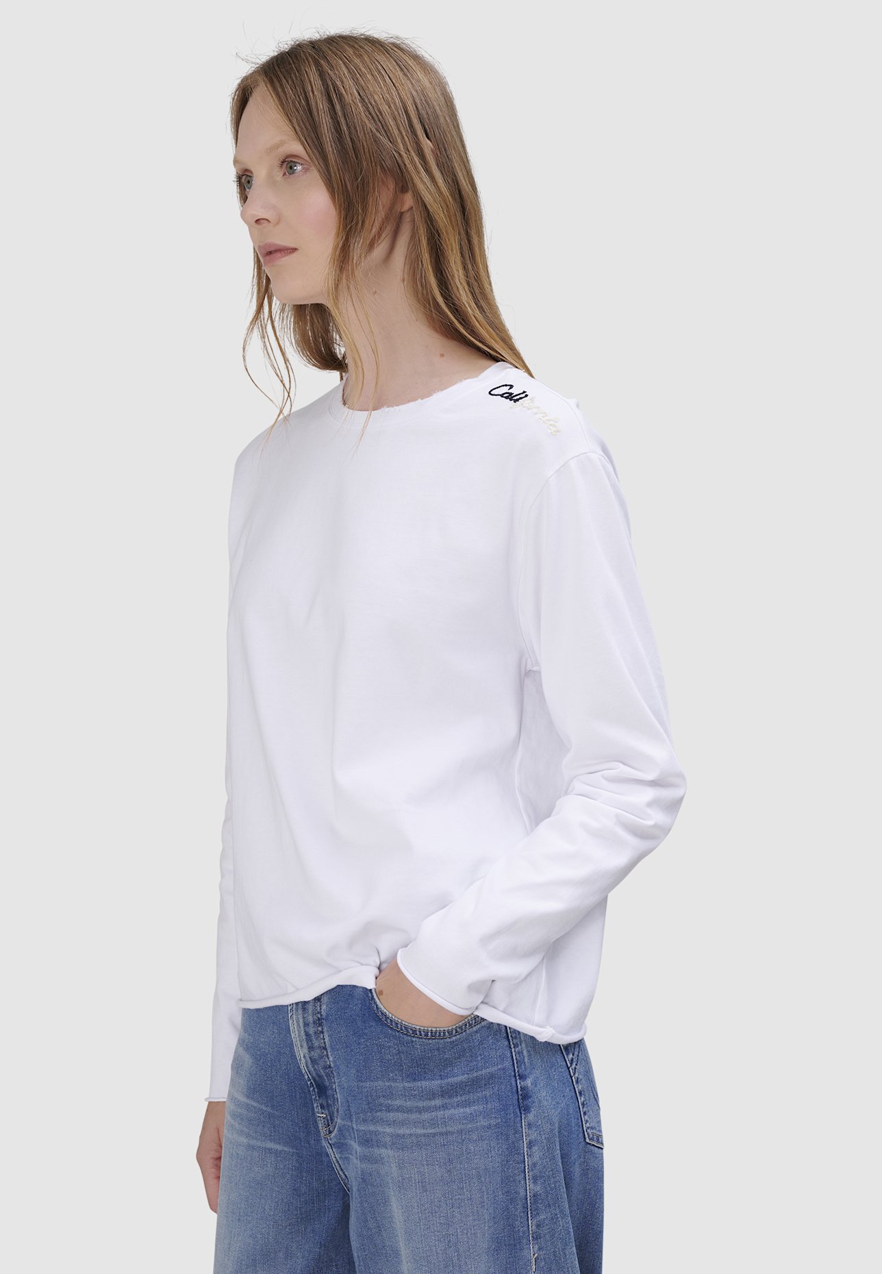 TRUE RELIGION Longsleeve EMBRO: WEISS