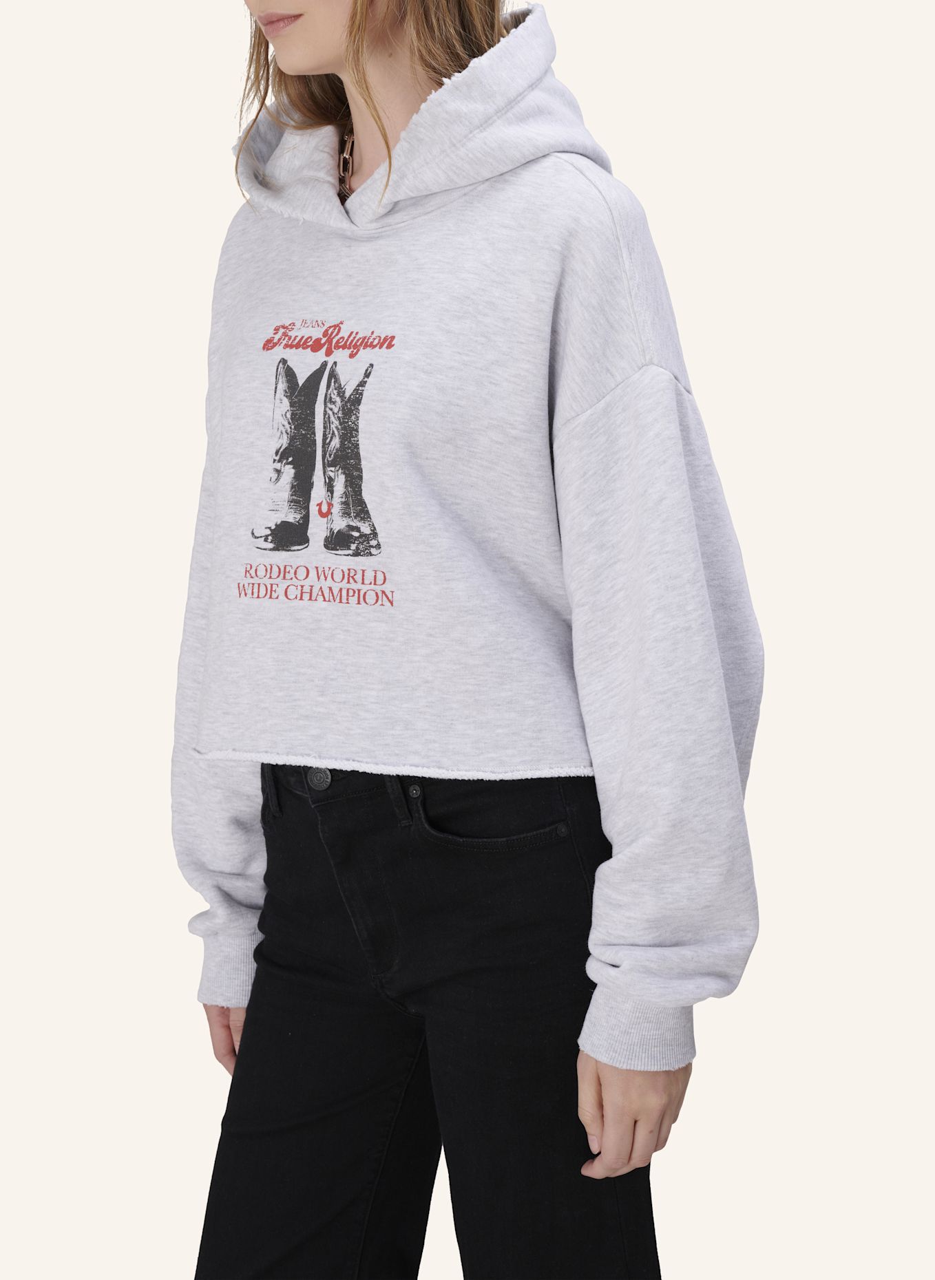 TRUE RELIGION Hoodie BOOTS: GRAU