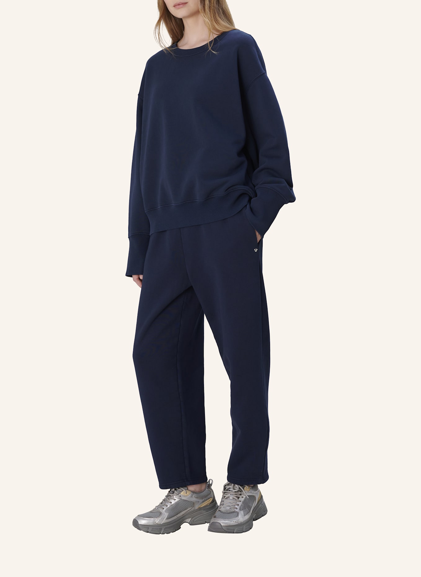 TRUE RELIGION Sweatpant WILLOW: SCHWARZ/ DUNKELBLAU