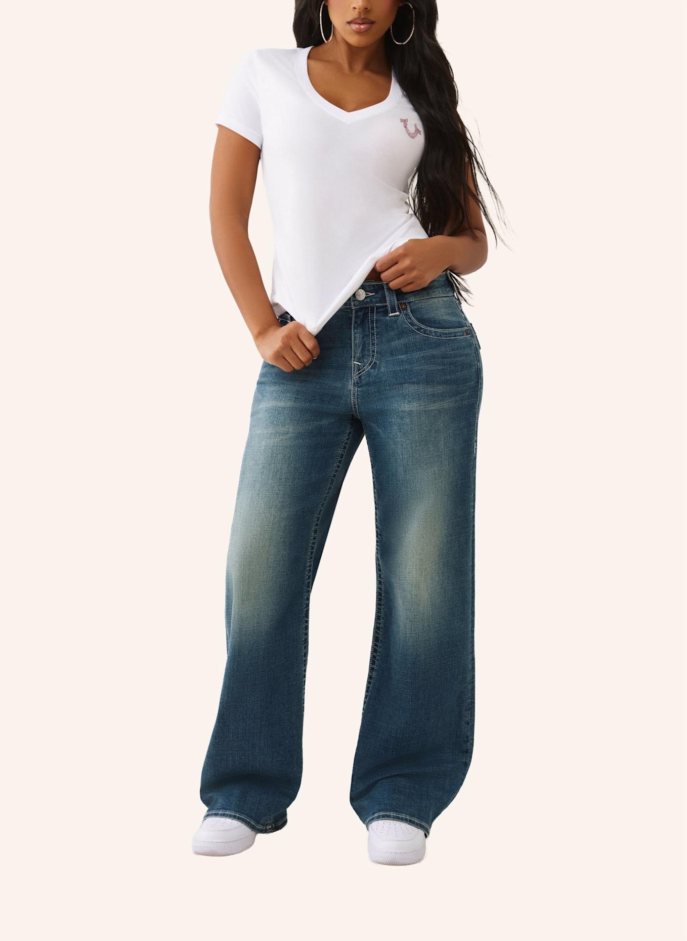 TRUE RELIGION T-Shirt BUDDHA CRYSTAL: WEISS