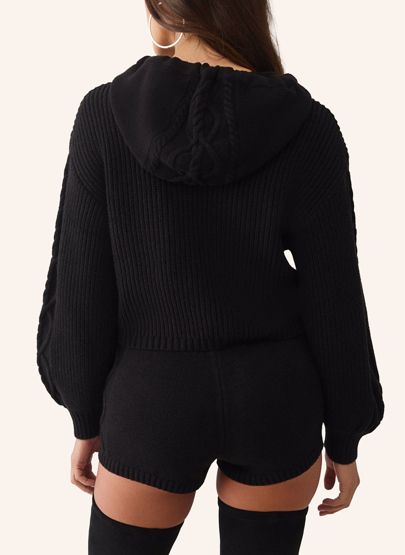 TRUE RELIGION Hoodie EMBROIDERY: SCHWARZ