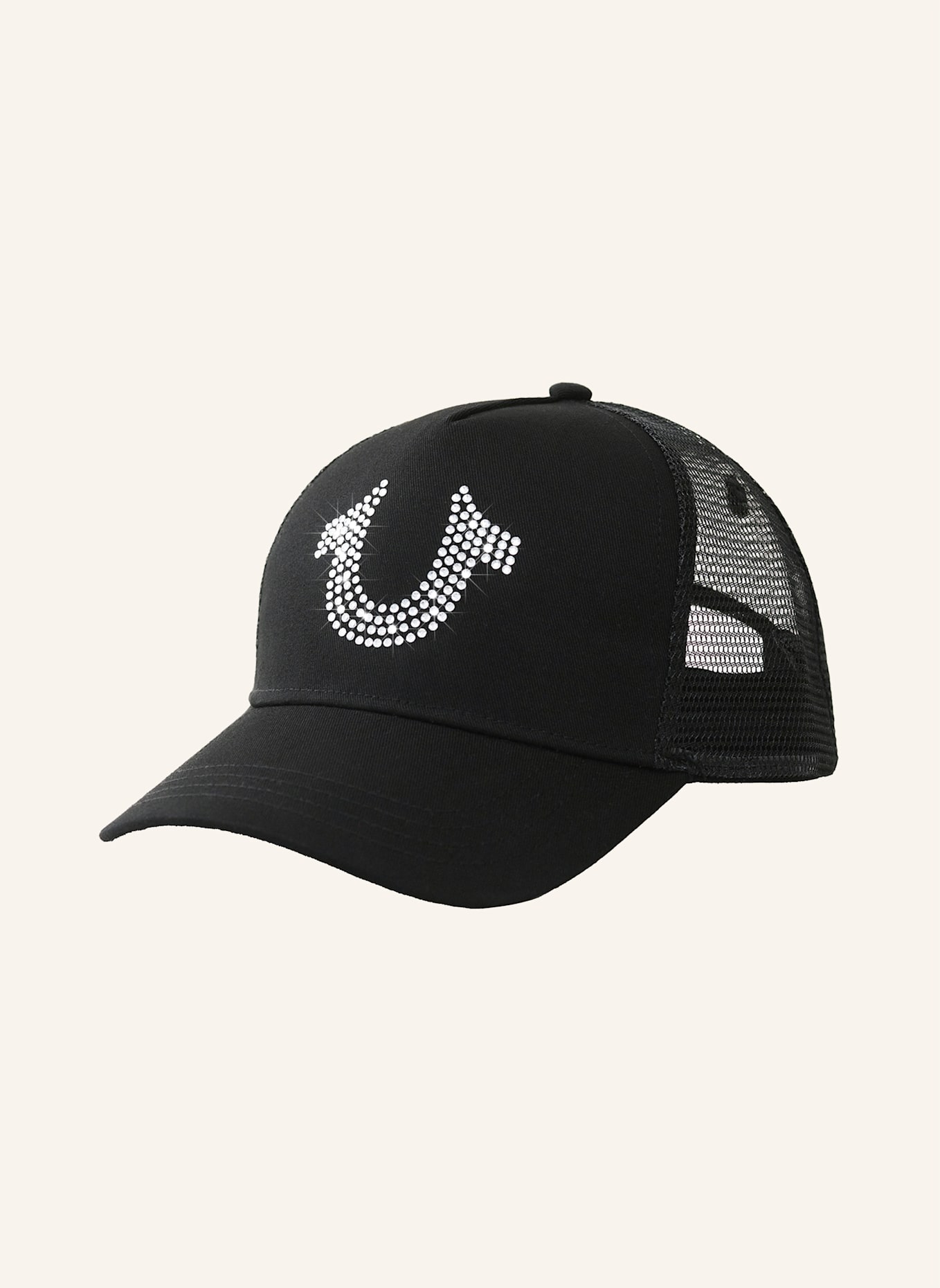 TRUE RELIGION Cap CRYSTAL: SCHWARZ