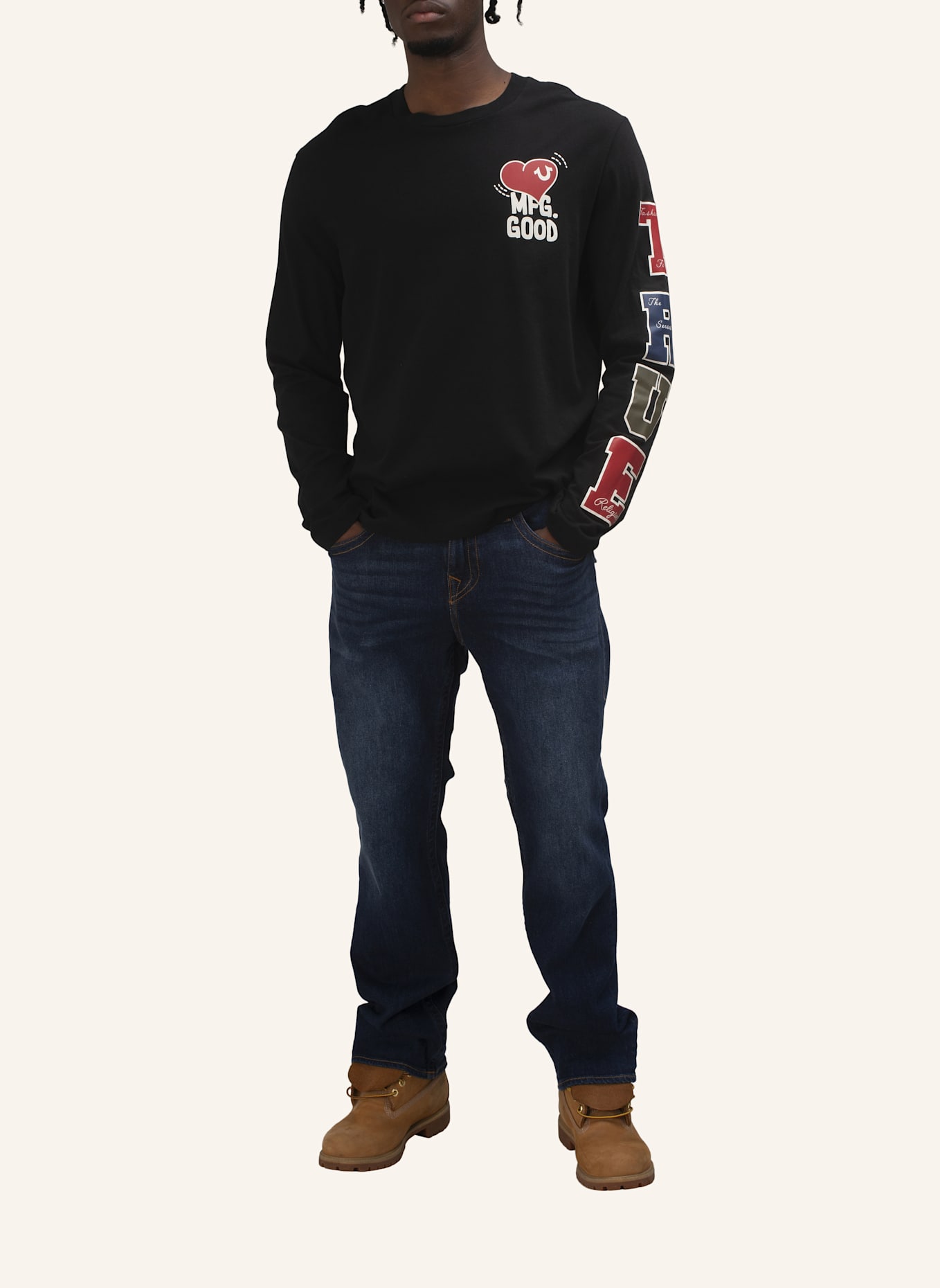 TRUE RELIGION Jeans RICKY: SCHWARZ