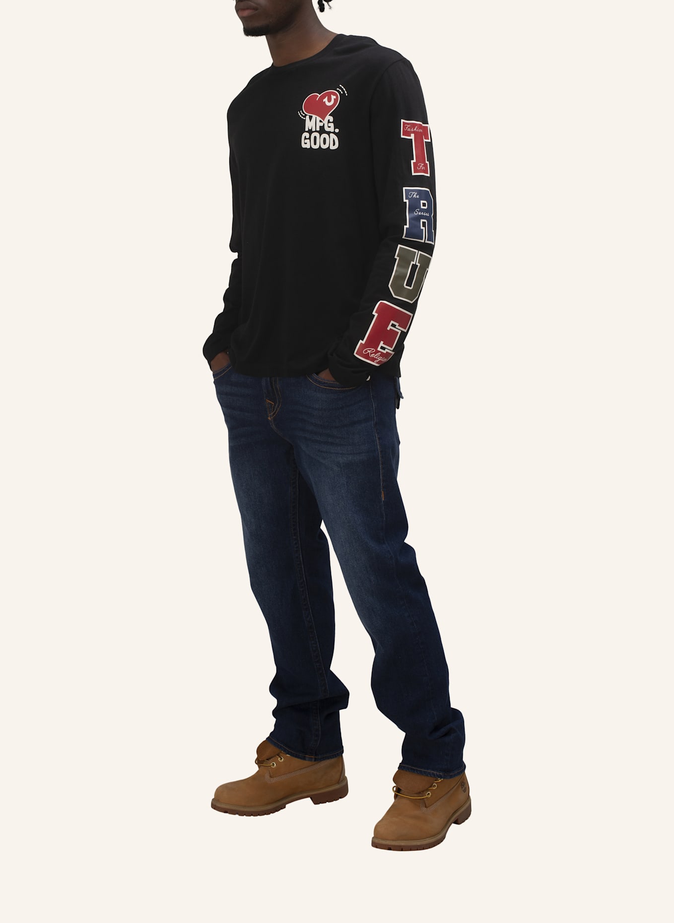 TRUE RELIGION Jeans RICKY: SCHWARZ