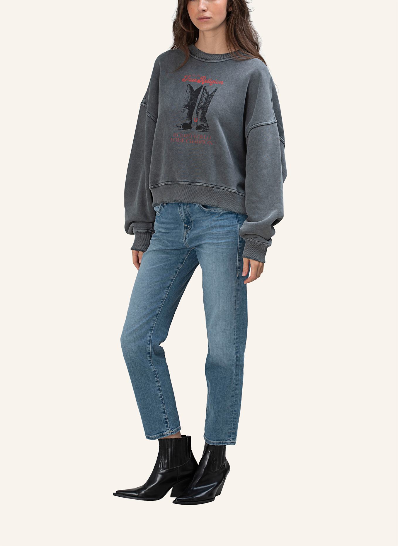 TRUE RELIGION Sweatshirt BOOTS: SCHWARZ