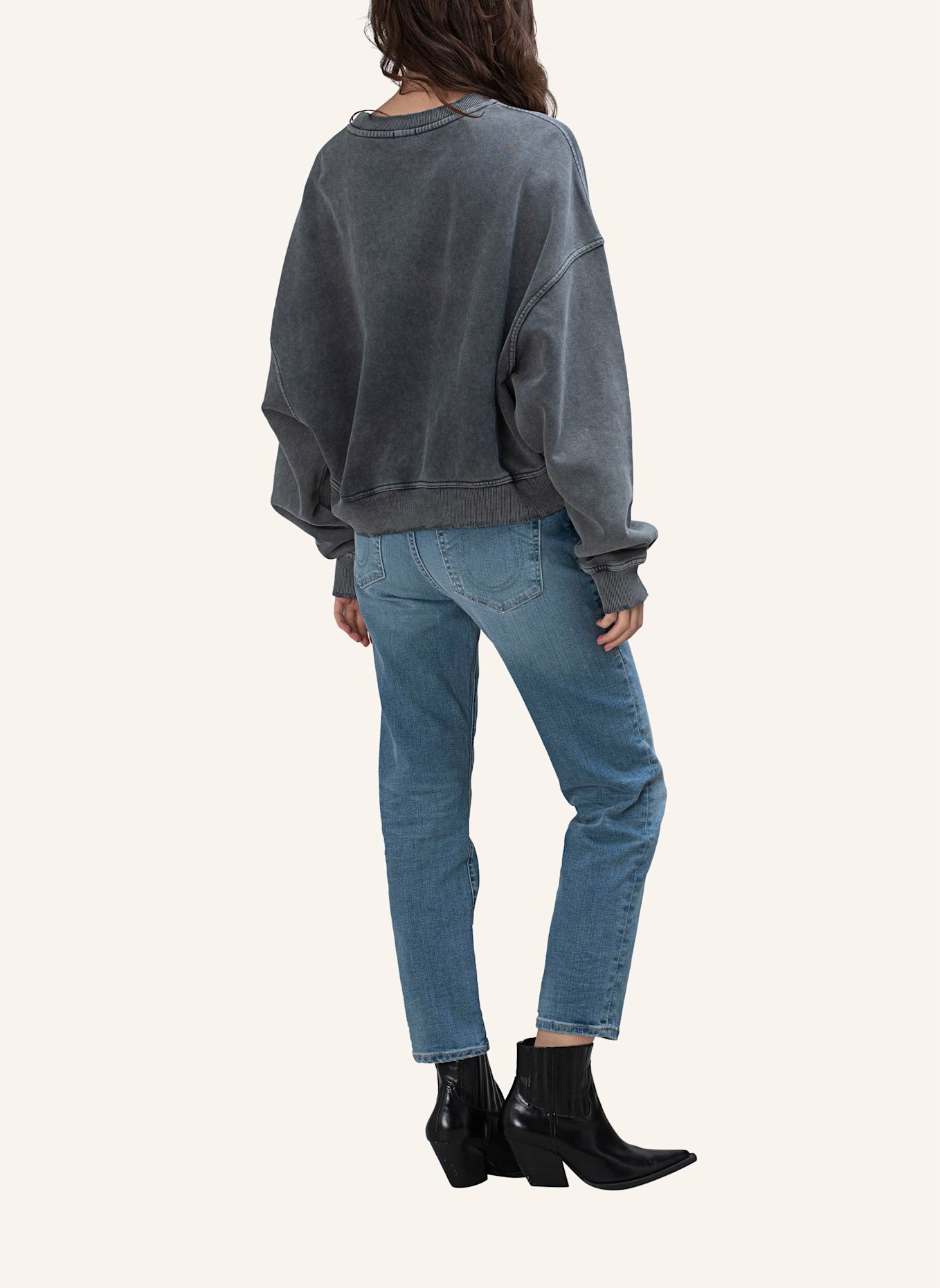 TRUE RELIGION Sweatshirt BOOTS: SCHWARZ