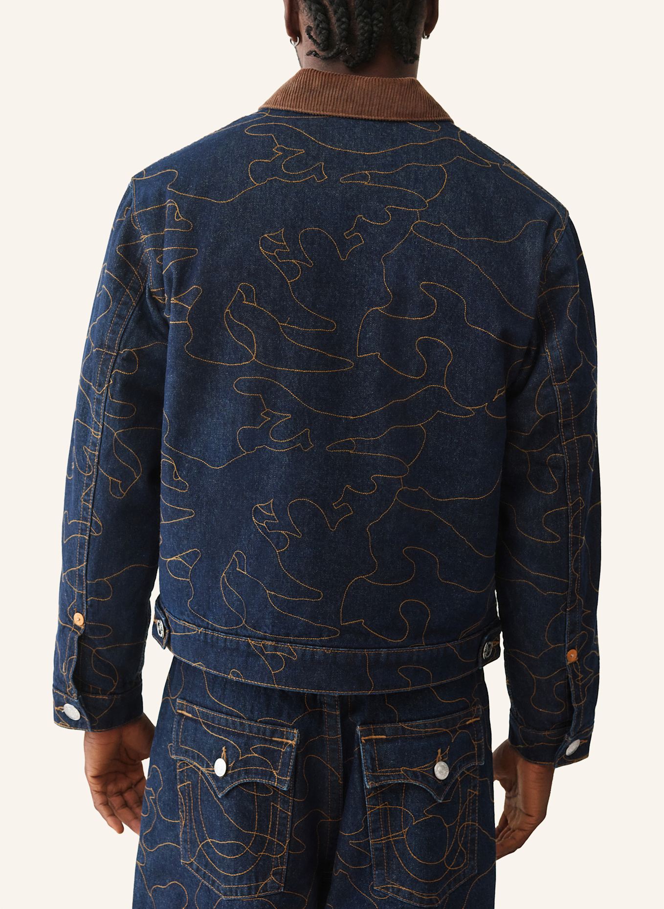 TRUE RELIGION Jeansjacke Oversized: BLAU