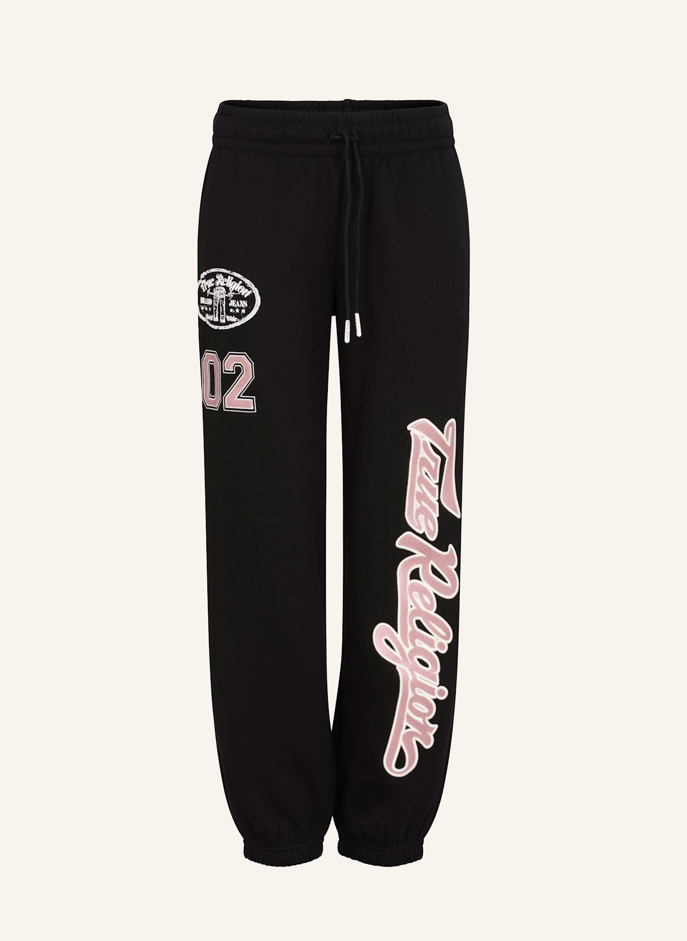 TRUE RELIGION Sweathose EMBROIDERY: SCHWARZ