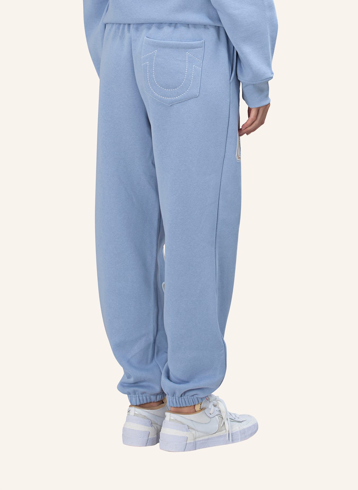 TRUE RELIGION Sweathose EMBROIDERY: BLAU