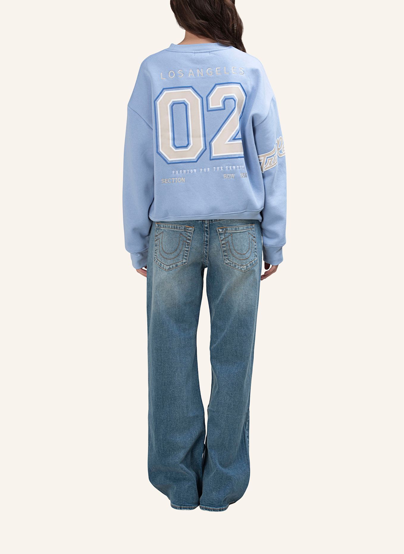 TRUE RELIGION Jeans BOBBI BAGGY: HELLBLAU/ GRAU