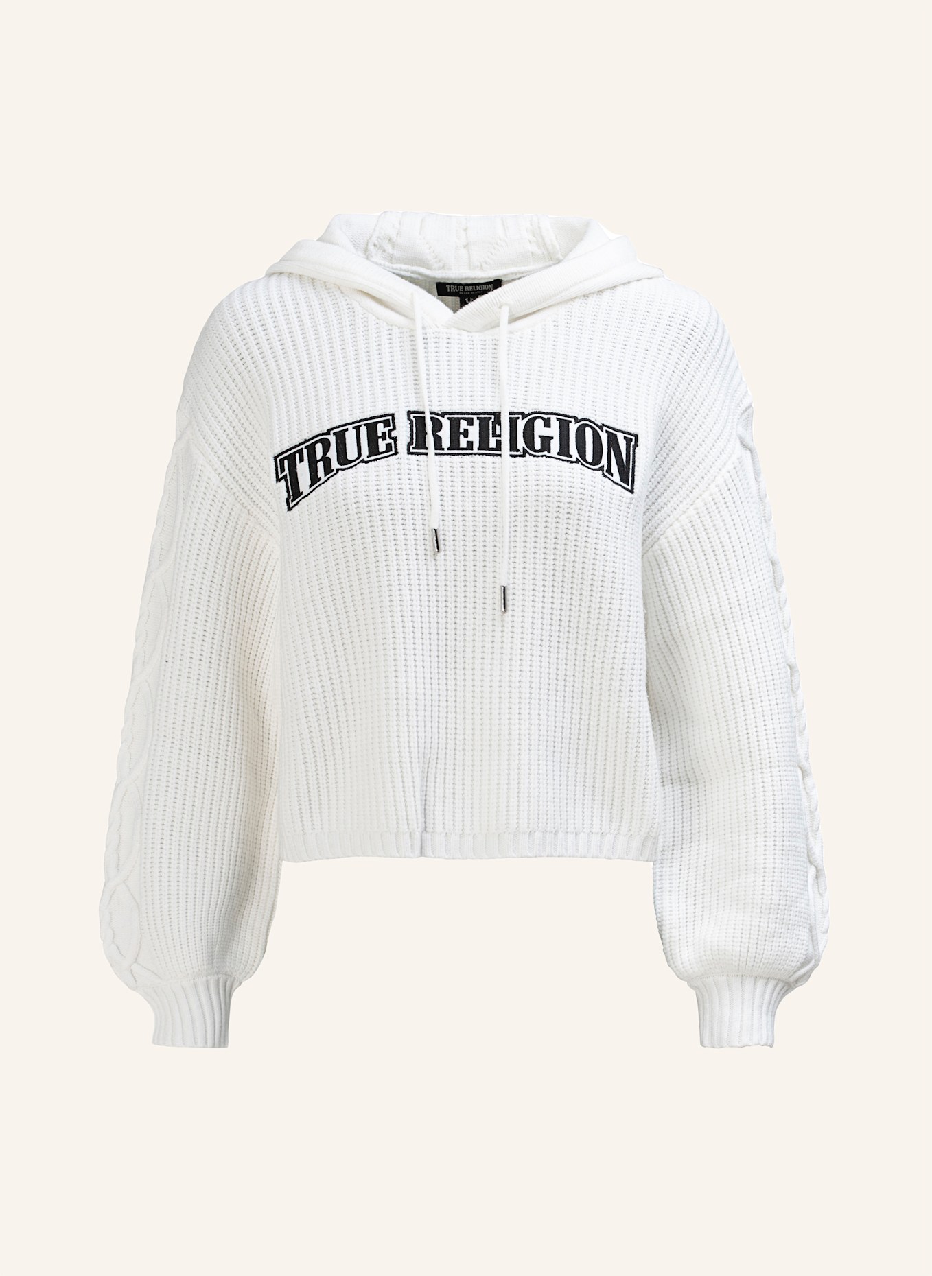 TRUE RELIGION Hoodie EMBROIDERY: WEISS