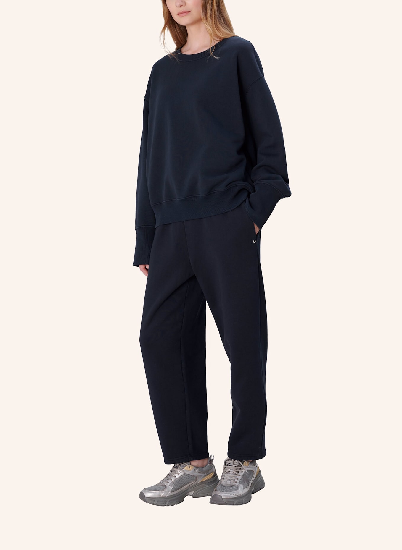 TRUE RELIGION Sweatshirt WILLOW: DUNKELBLAU