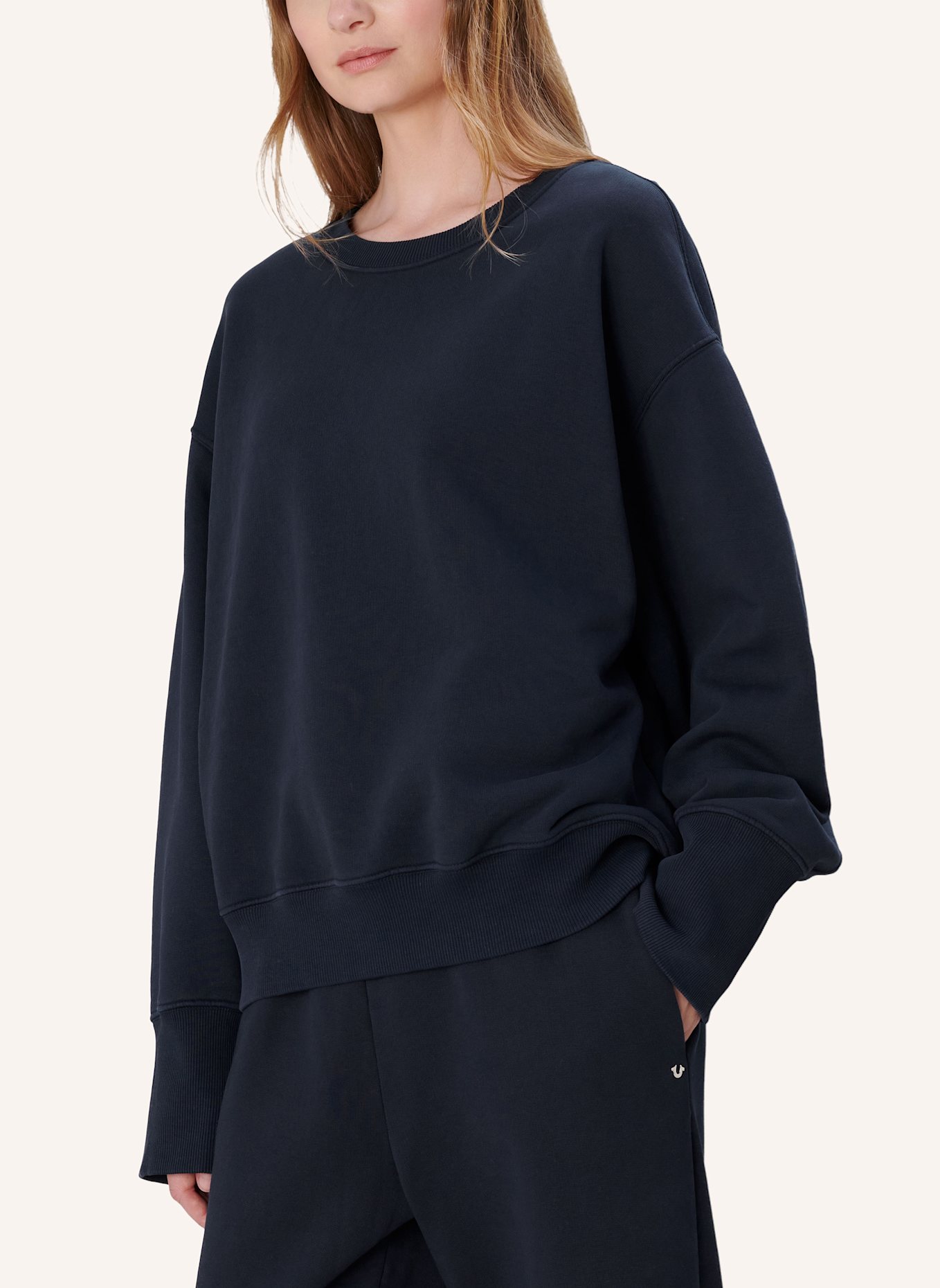 TRUE RELIGION Sweatshirt WILLOW: DUNKELBLAU