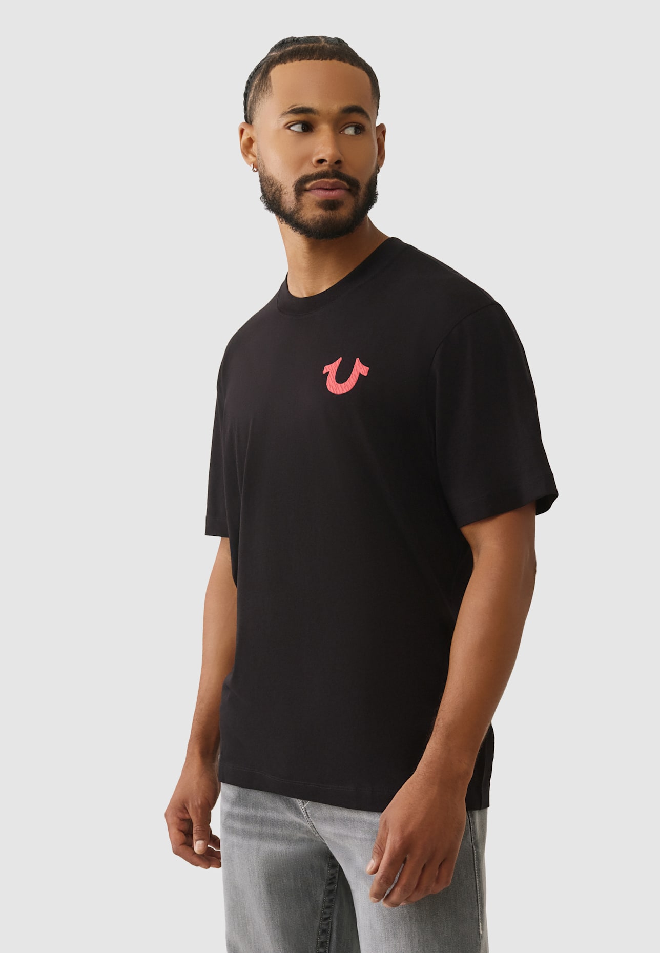 TRUE RELIGION T-Shirt NUMBER: SCHWARZ